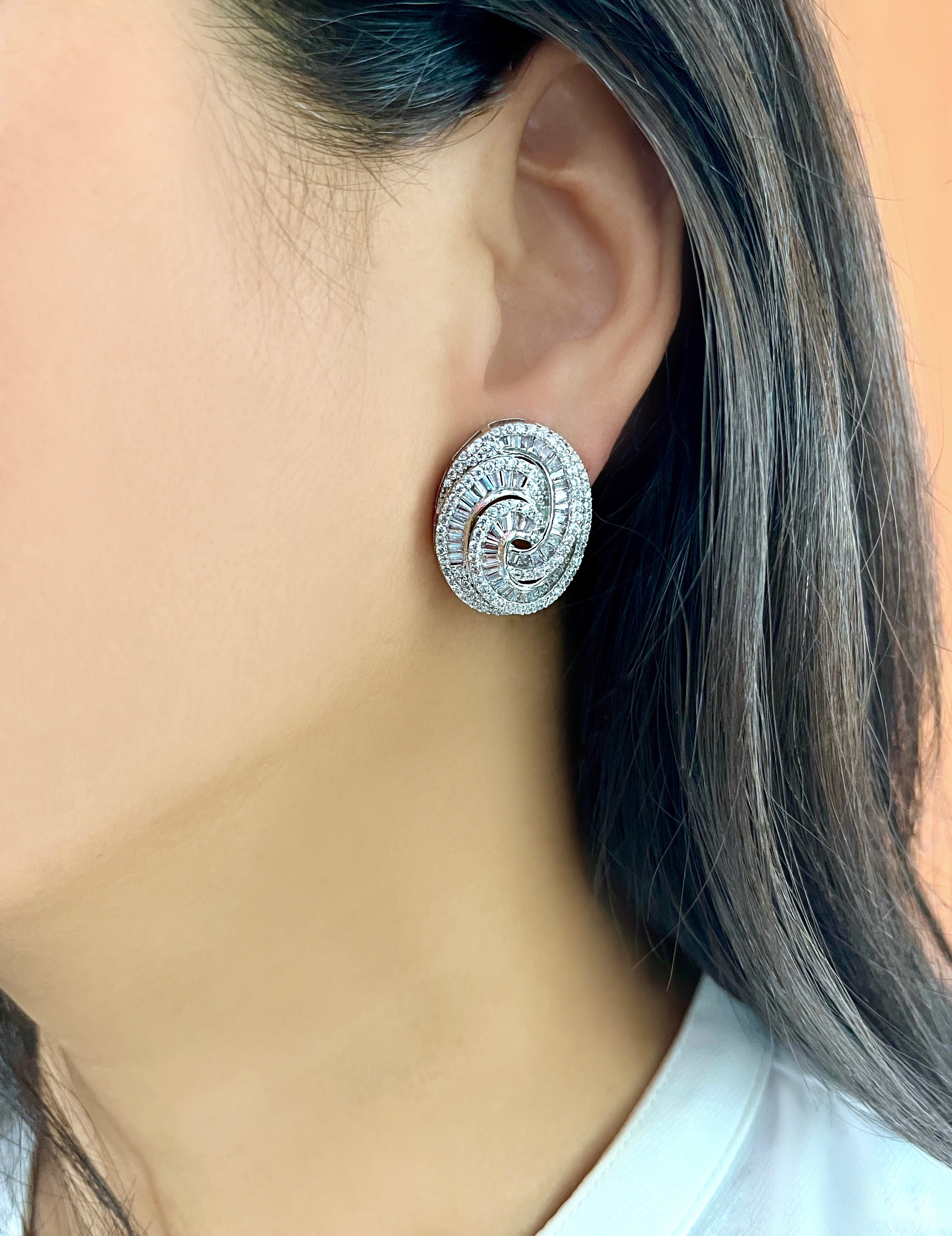 Stella Diamond Oval Studs