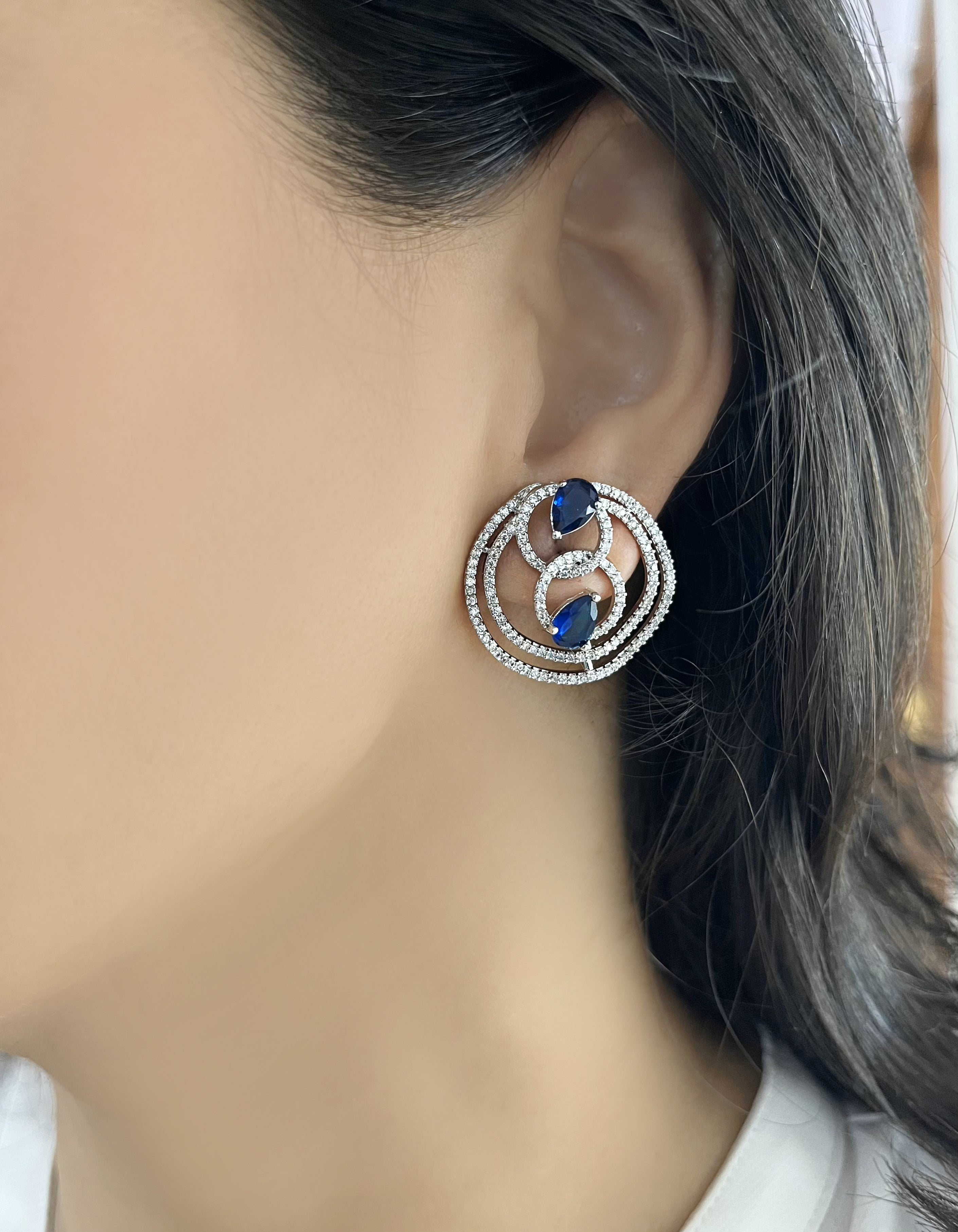 Circa Designer Diamond Stud Earrings