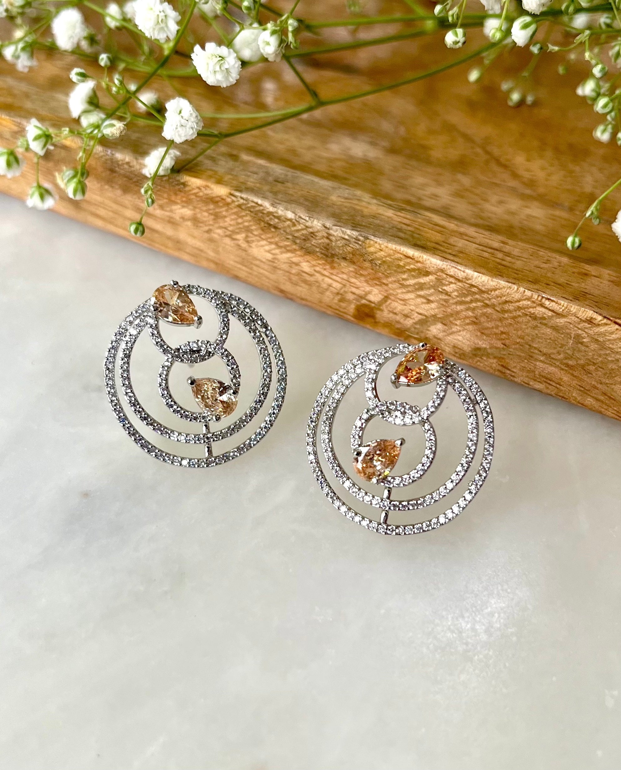 Circa Designer Diamond Stud Earrings