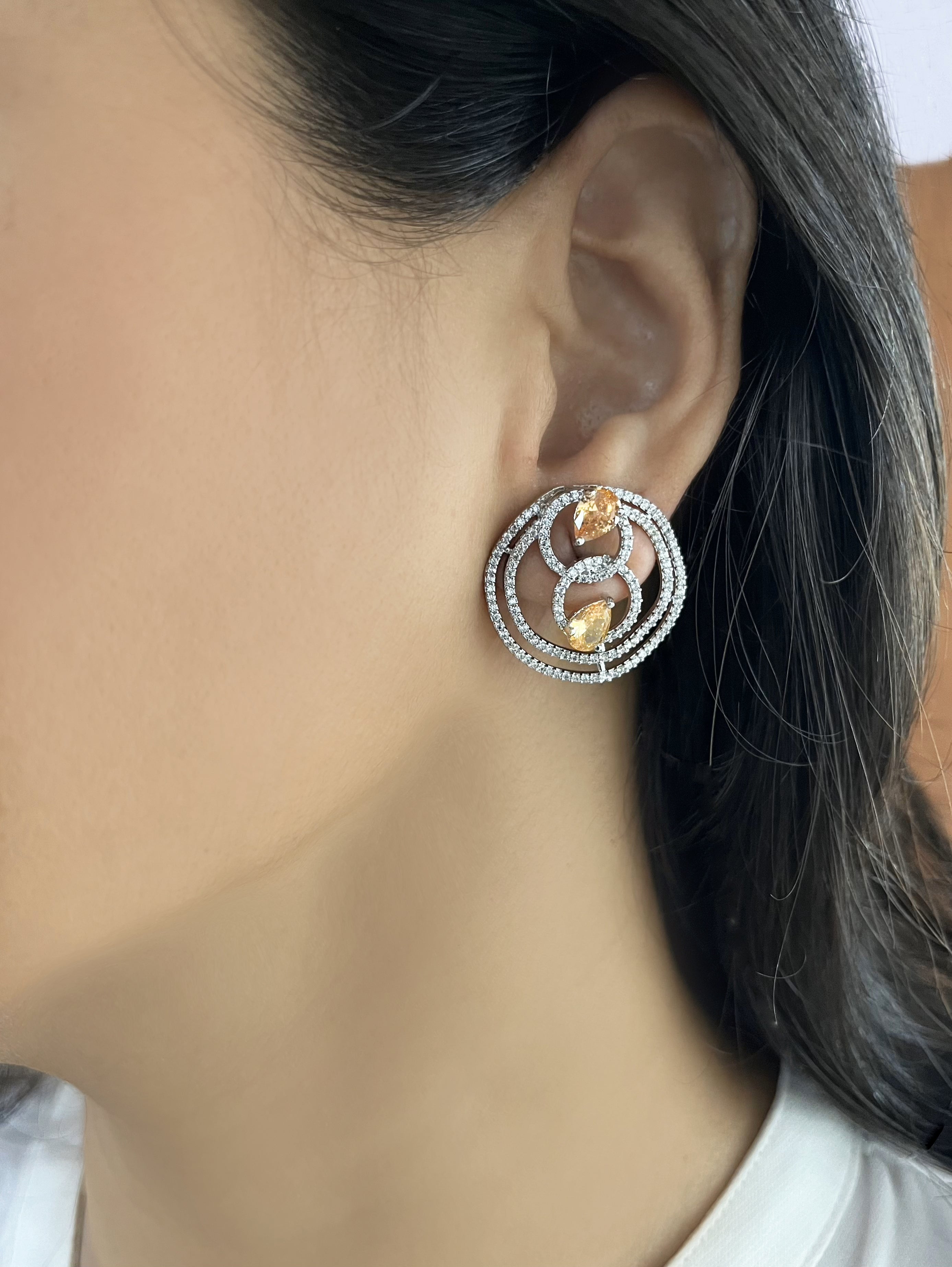 Circa Designer Diamond Stud Earrings