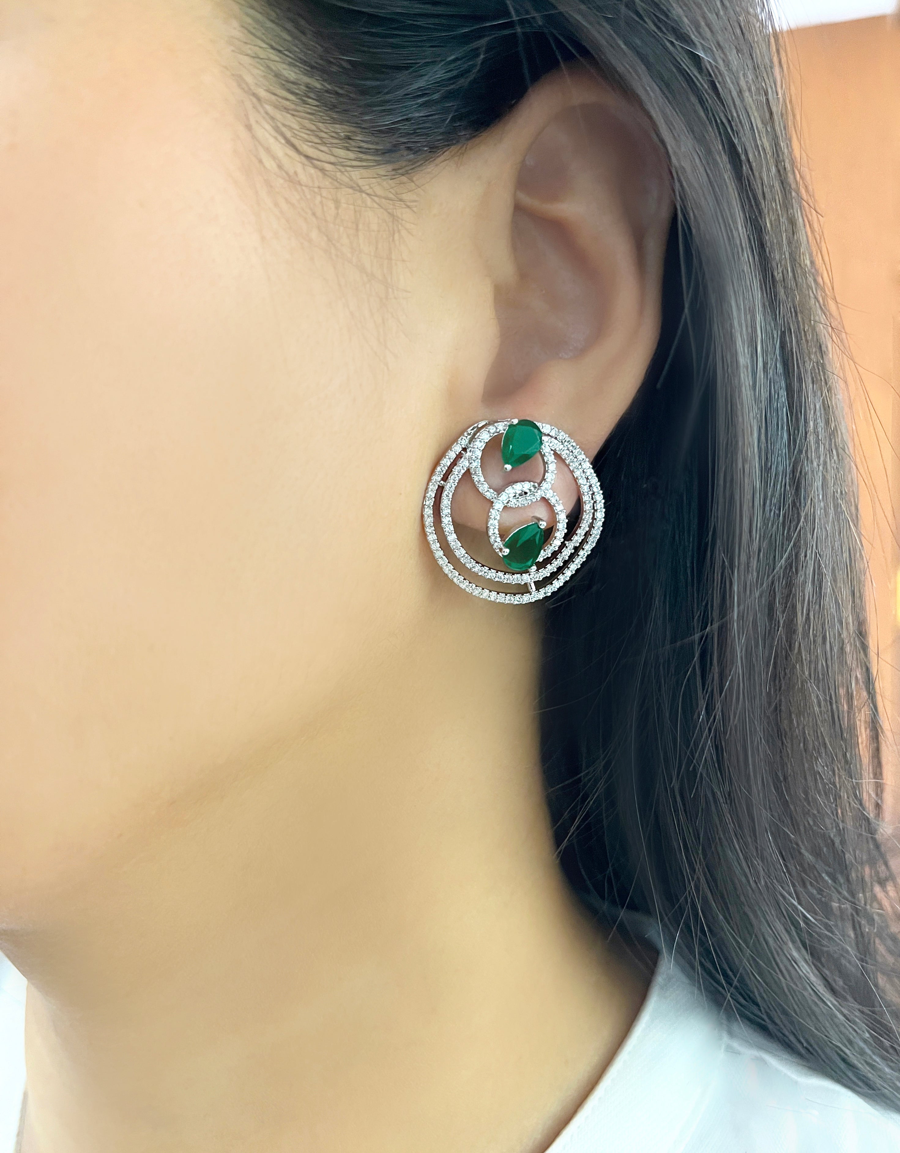 Circa Designer Diamond Stud Earrings