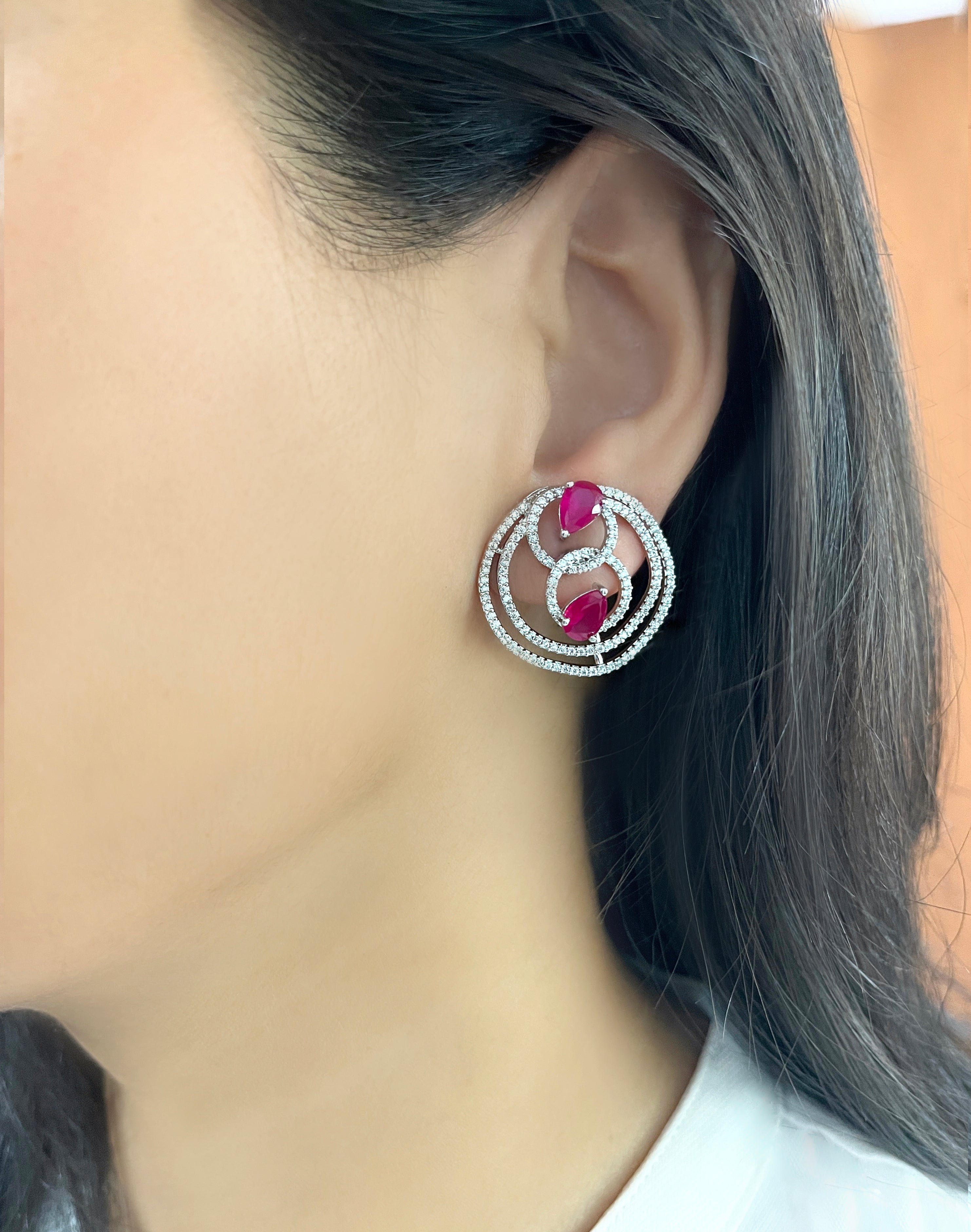 Circa Designer Diamond Stud Earrings