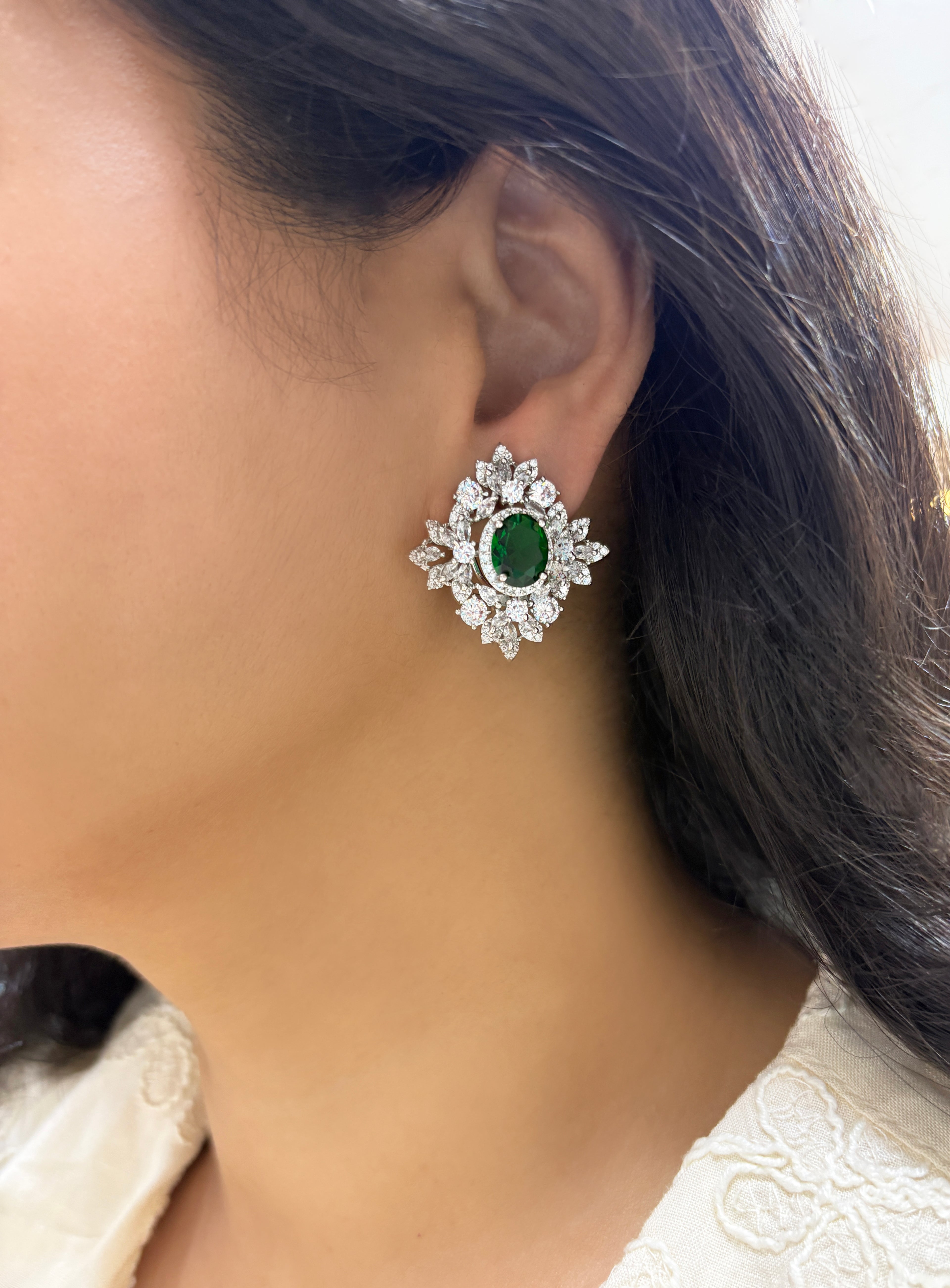 Luna Diamond Designer Studs