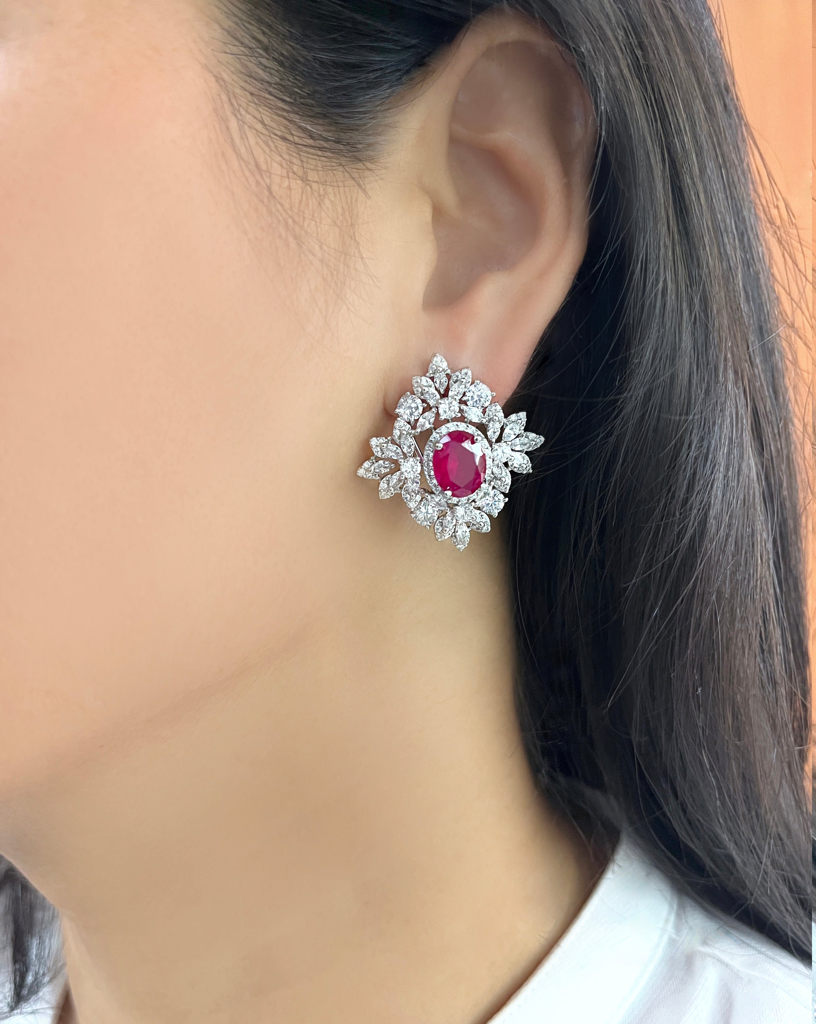 Luna Diamond Designer Studs
