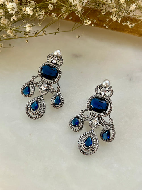 Aadhya Vintage Diamond & Gemstone Earrings