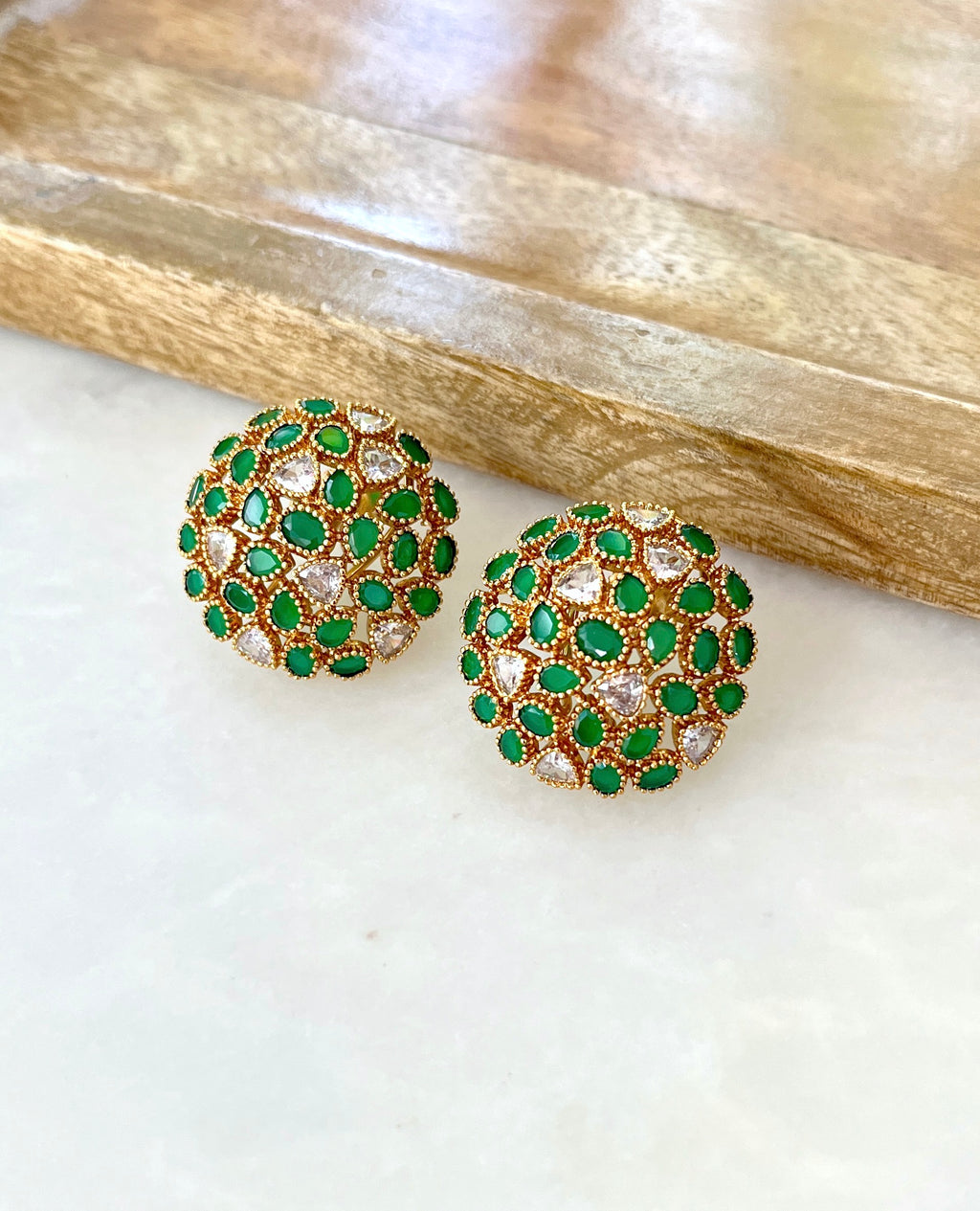 Amara Indian Dome Stud Earrings
