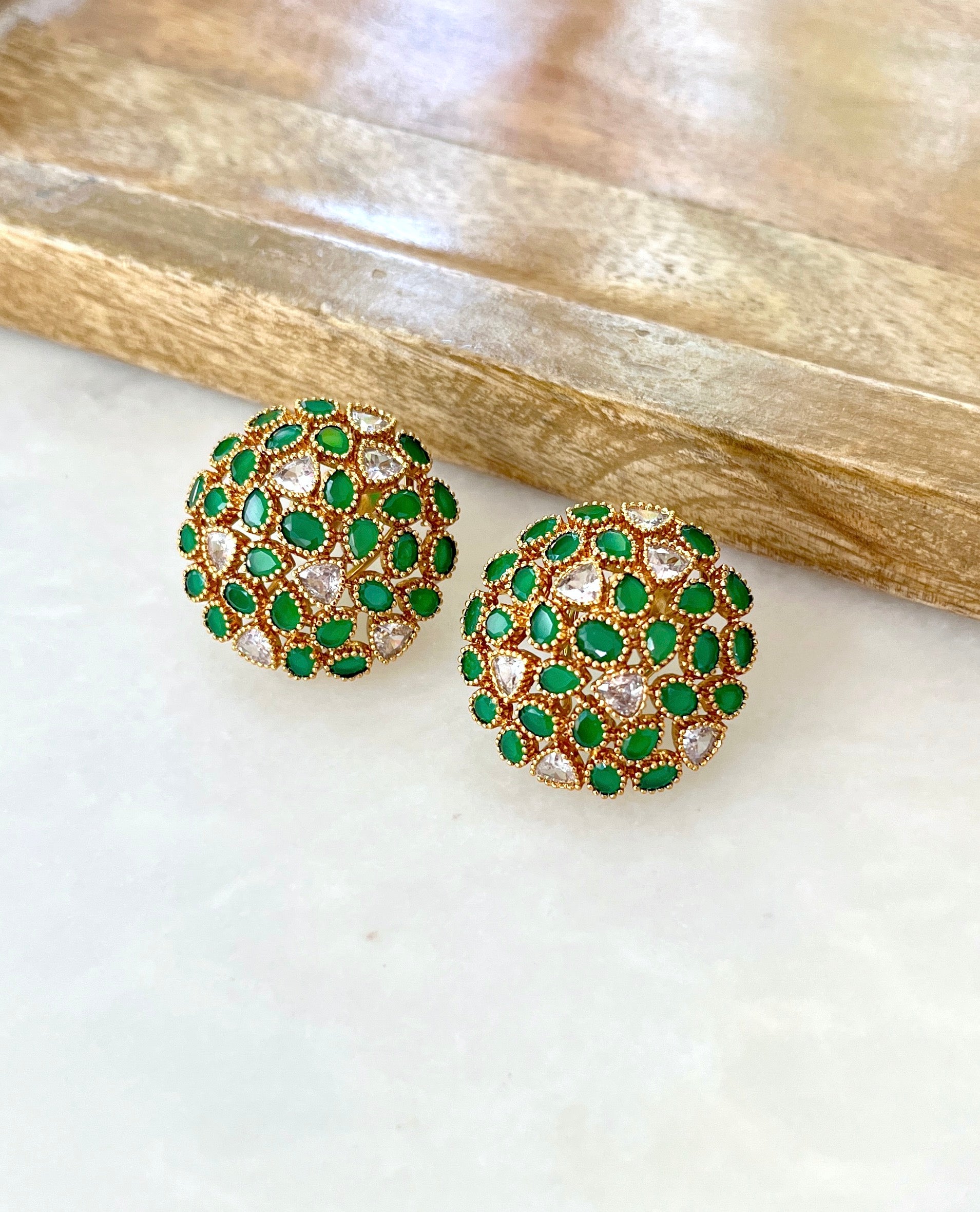 Amara Indian Dome Stud Earrings
