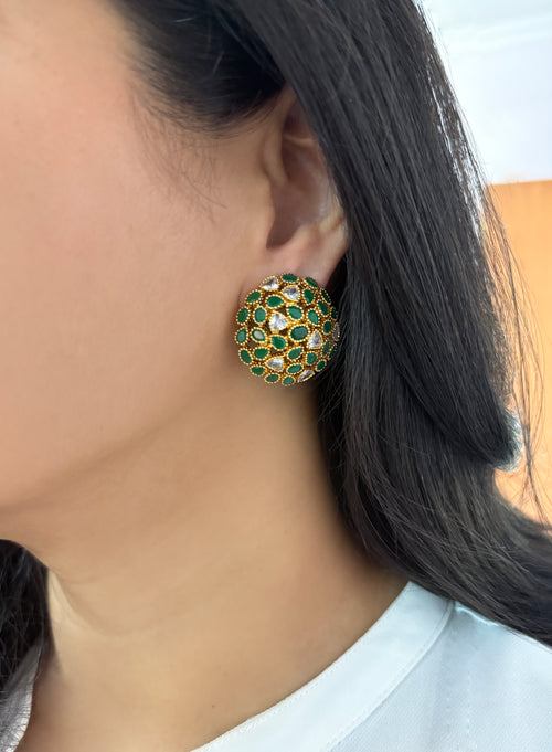 Amara Indian Dome Stud Earrings