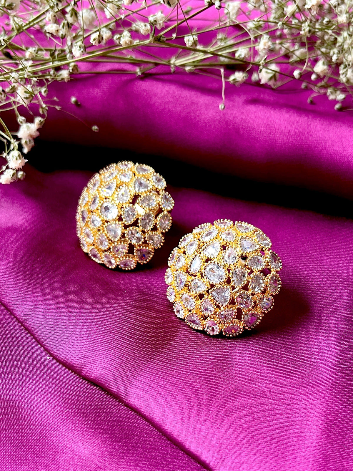 Amara Indian Dome Stud Earrings
