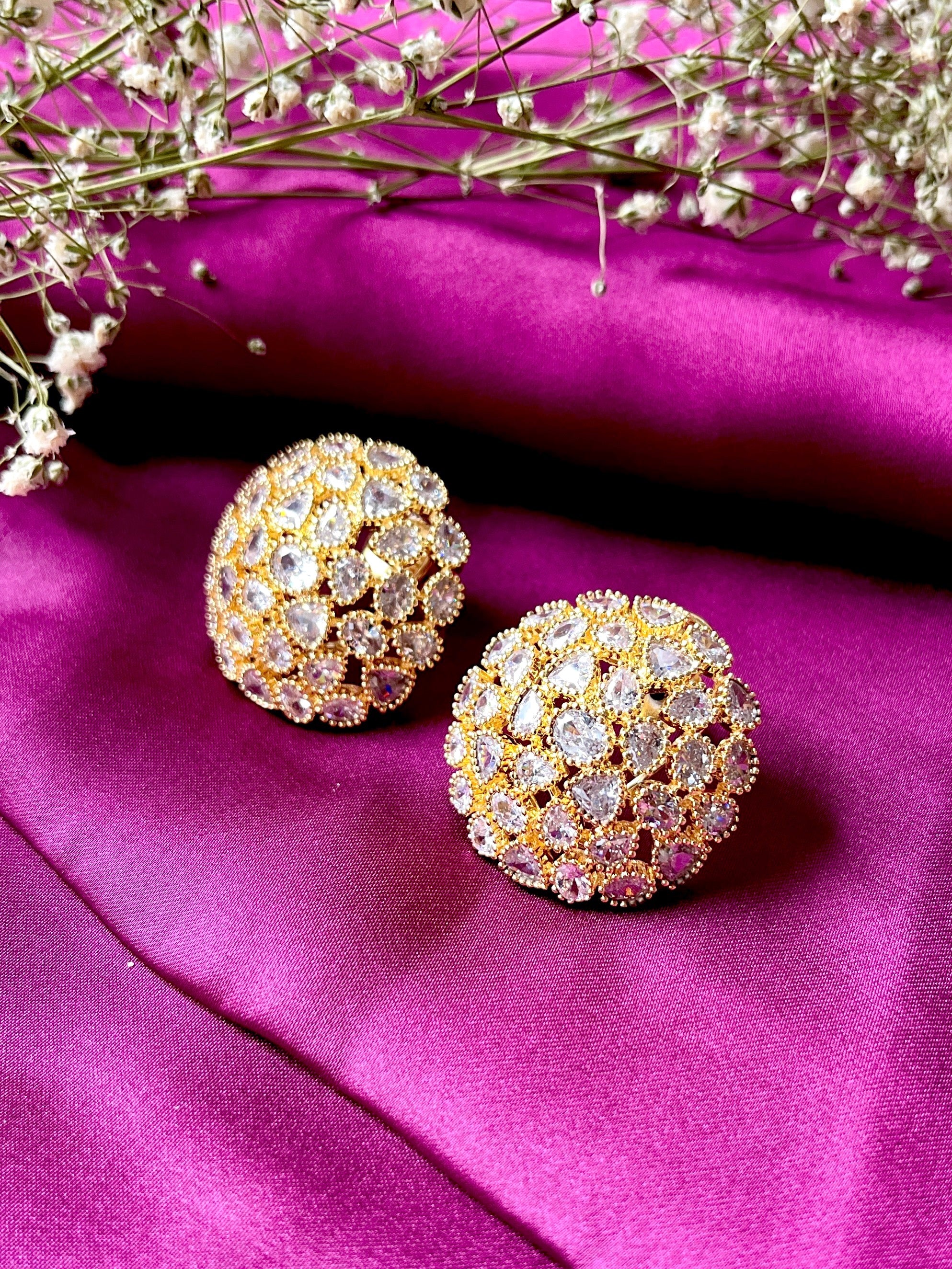 Amara Indian Dome Stud Earrings