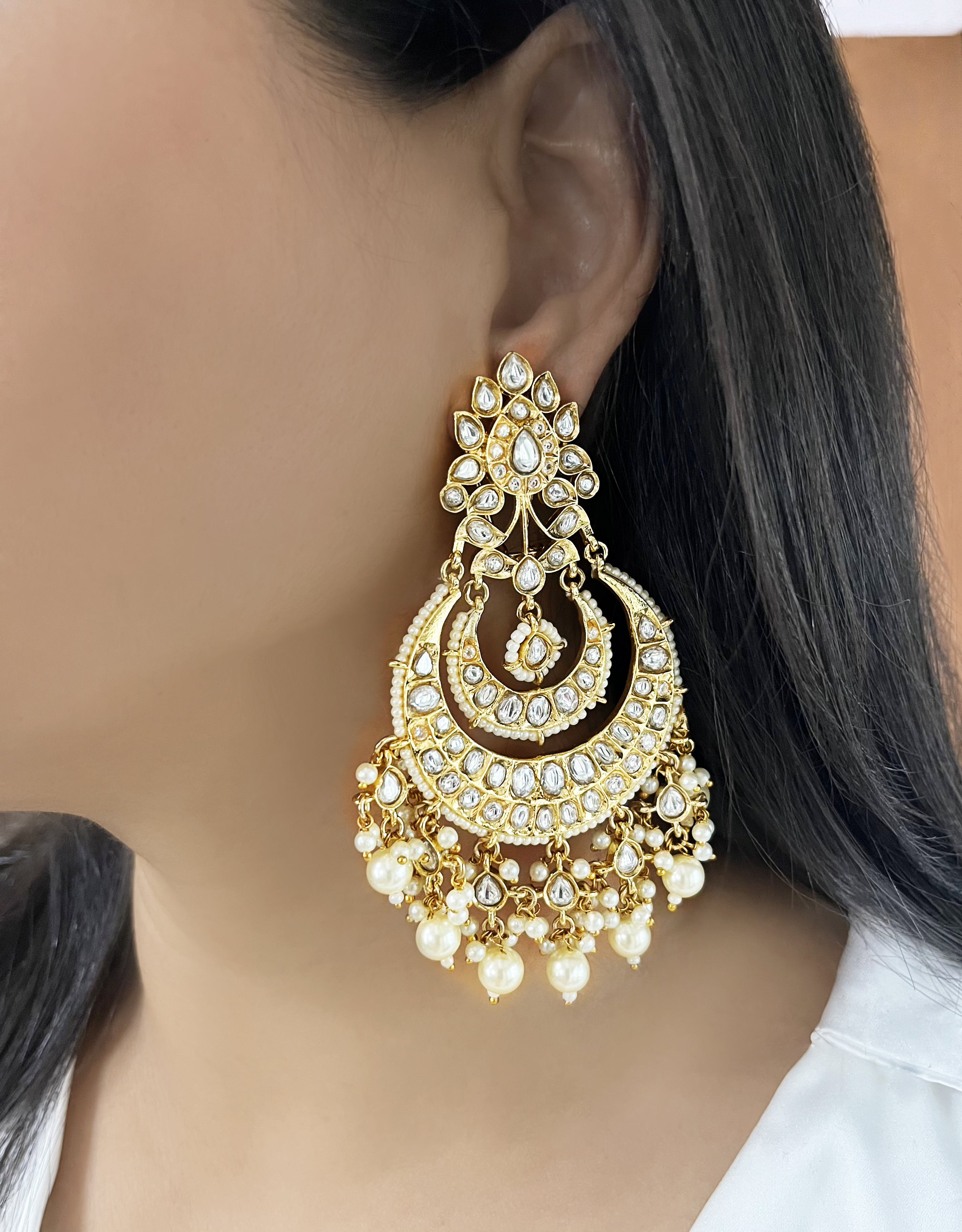 Nazneen Polki Statement Earrings