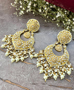 Samara Gold Plated Polki Chandbalis