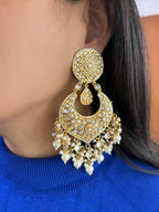 Samara Gold Plated Polki Chandbalis