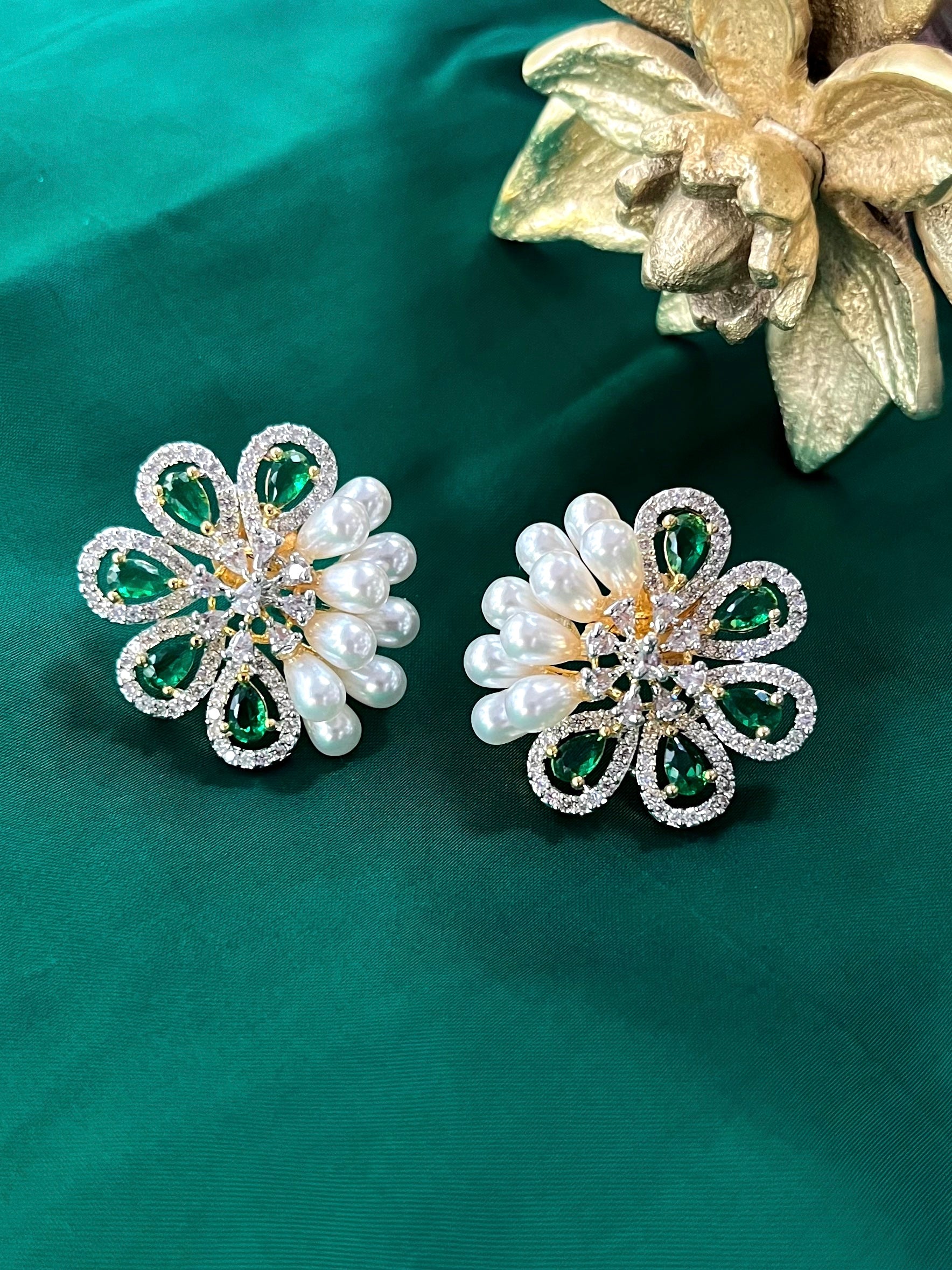Faye Pearl & Diamond Designer Studs