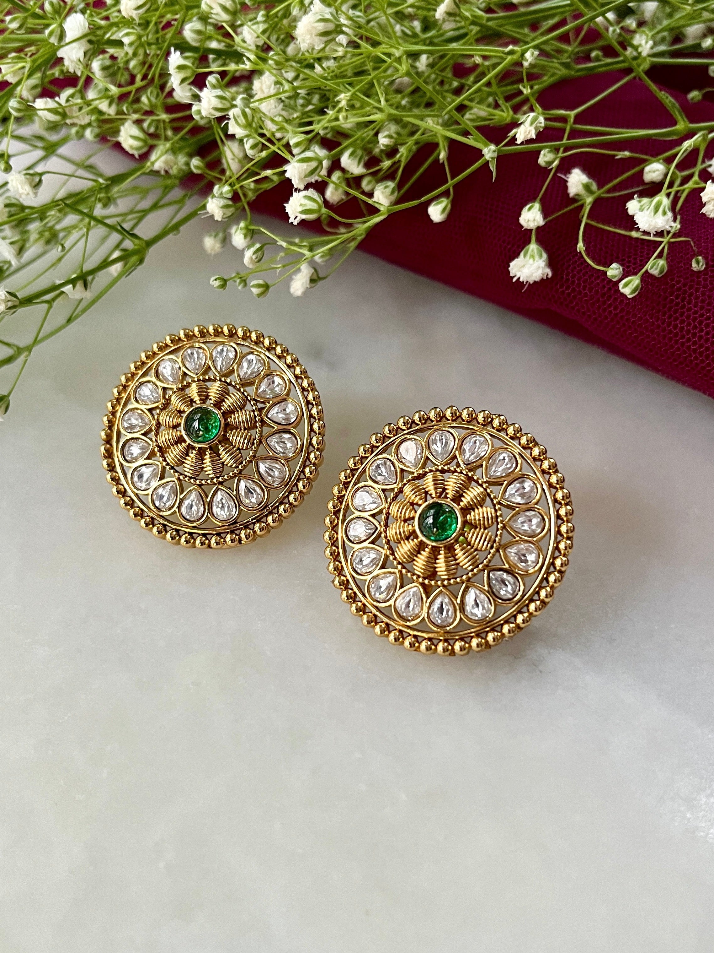 Sridha Designer Polki Studs