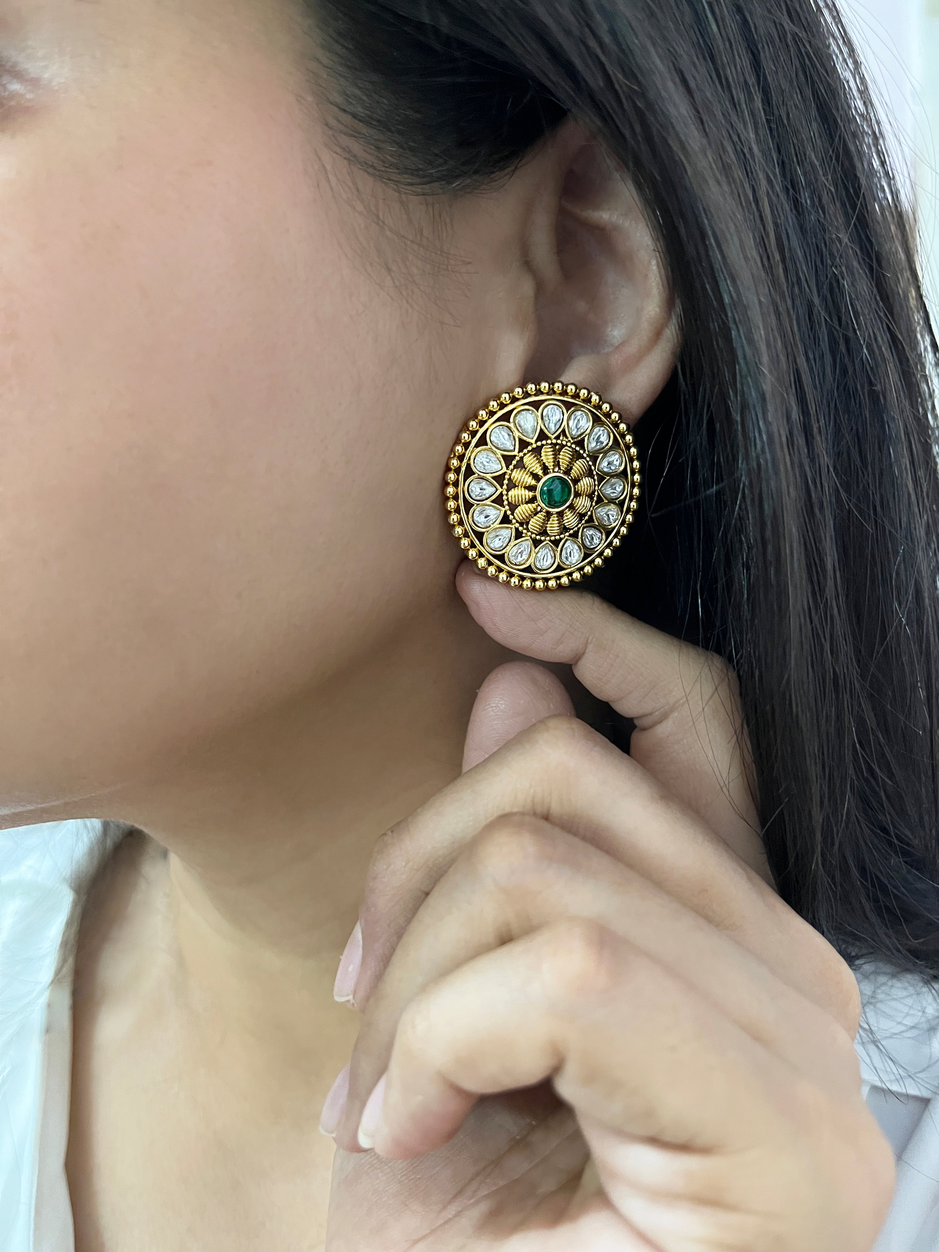 Sridha Designer Polki Studs