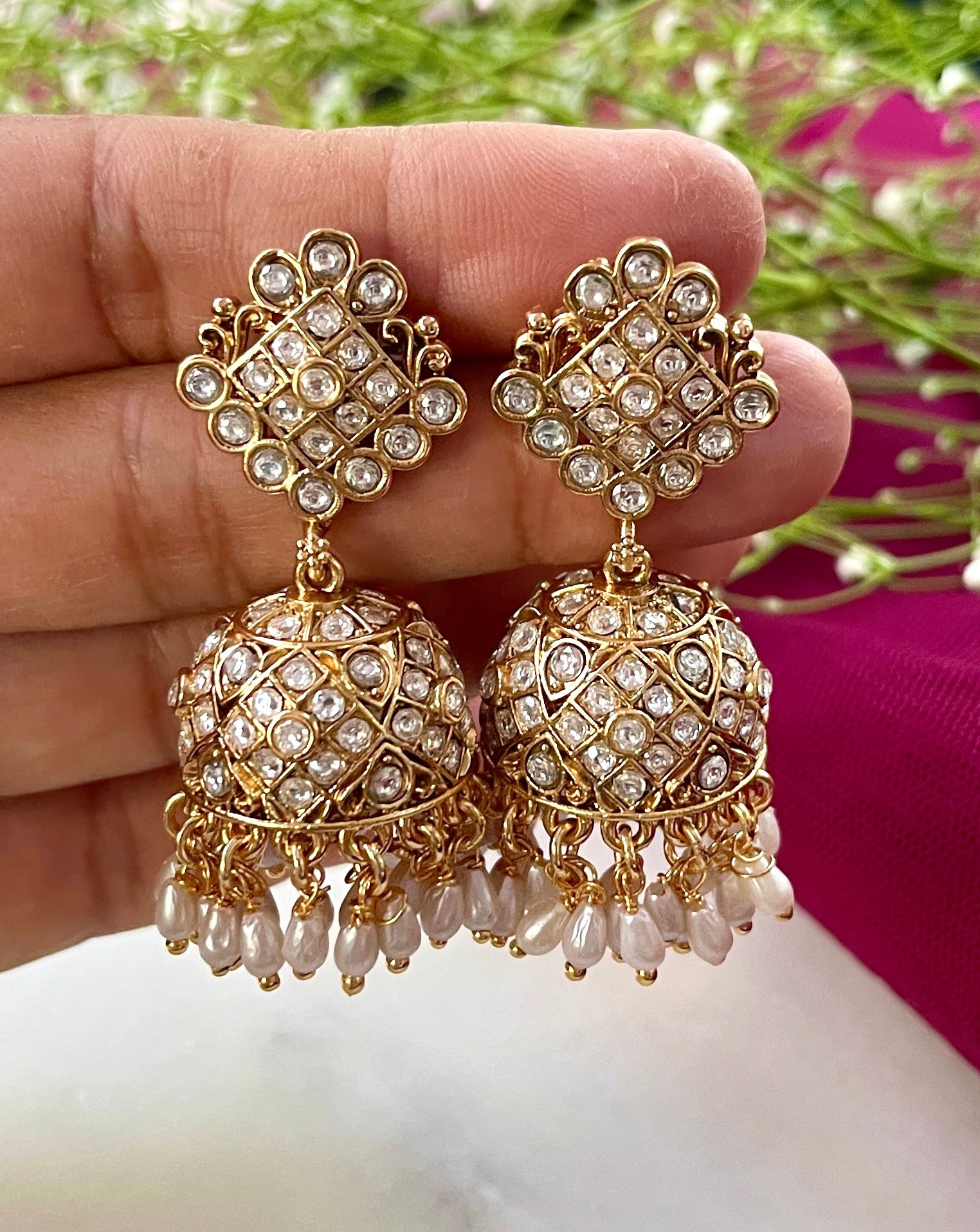 Arshi Designer Polki Jhumkas