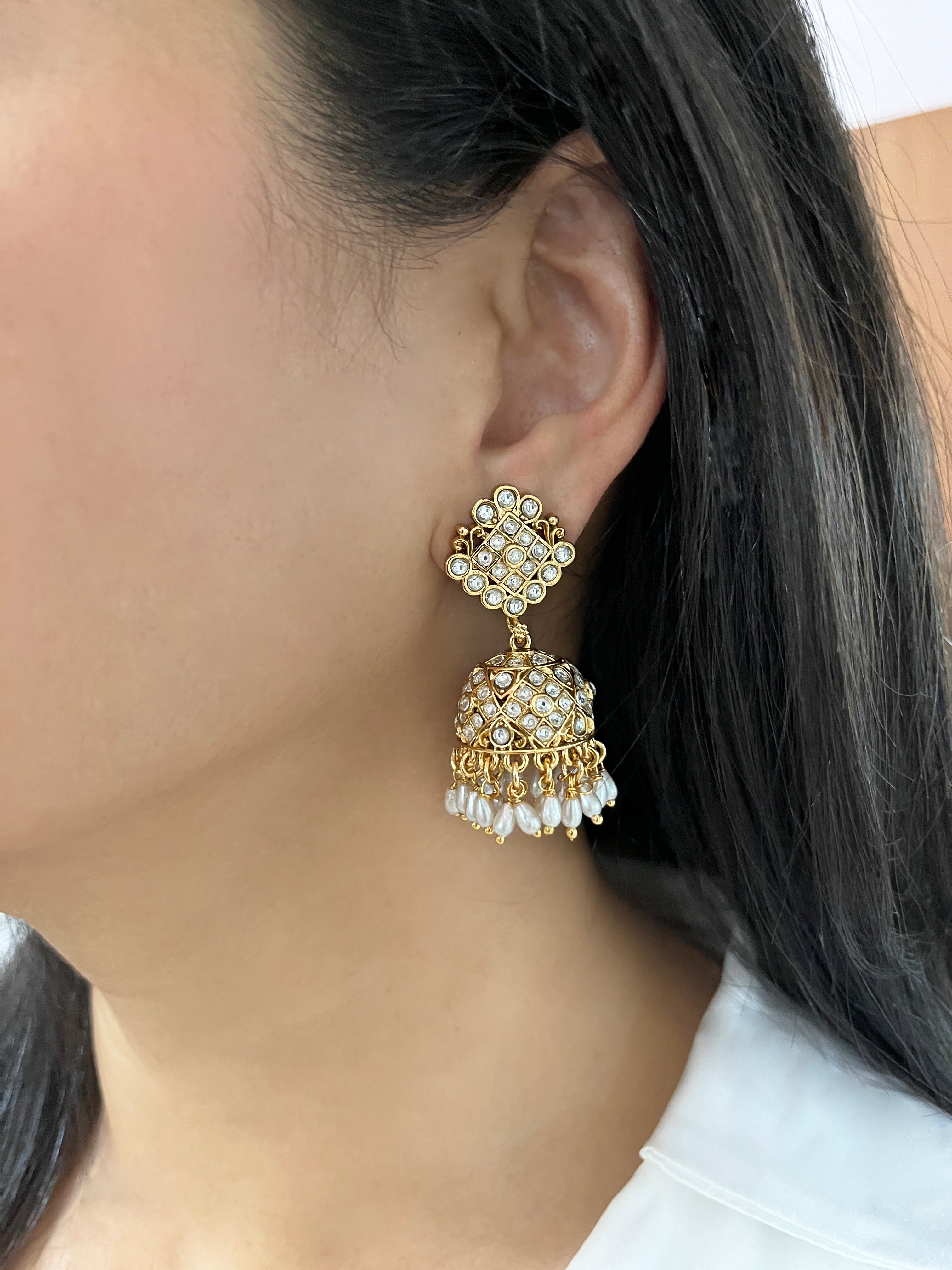 Arshi Designer Polki Jhumkas