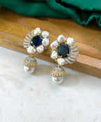 Reya Diamond & Baroque Pearl Designer Earrings