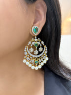 Vanya Diamond & Pearl Designer Chandbali