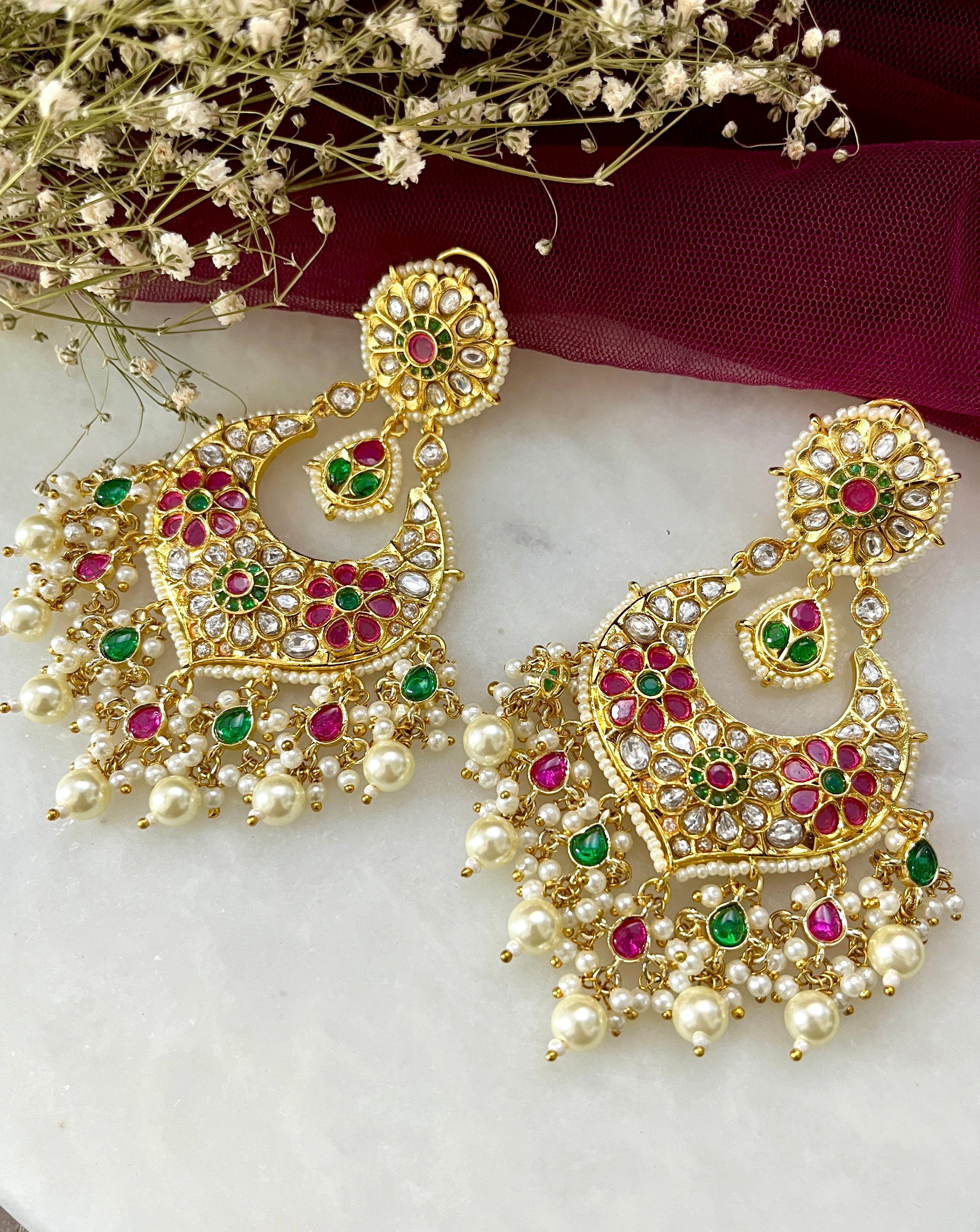 Bahara Oversized Polki Chandbalis