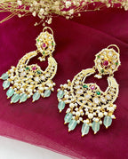 Jaanvi Polki Chandbali Earrings