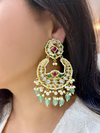 Jaanvi Polki Chandbali Earrings