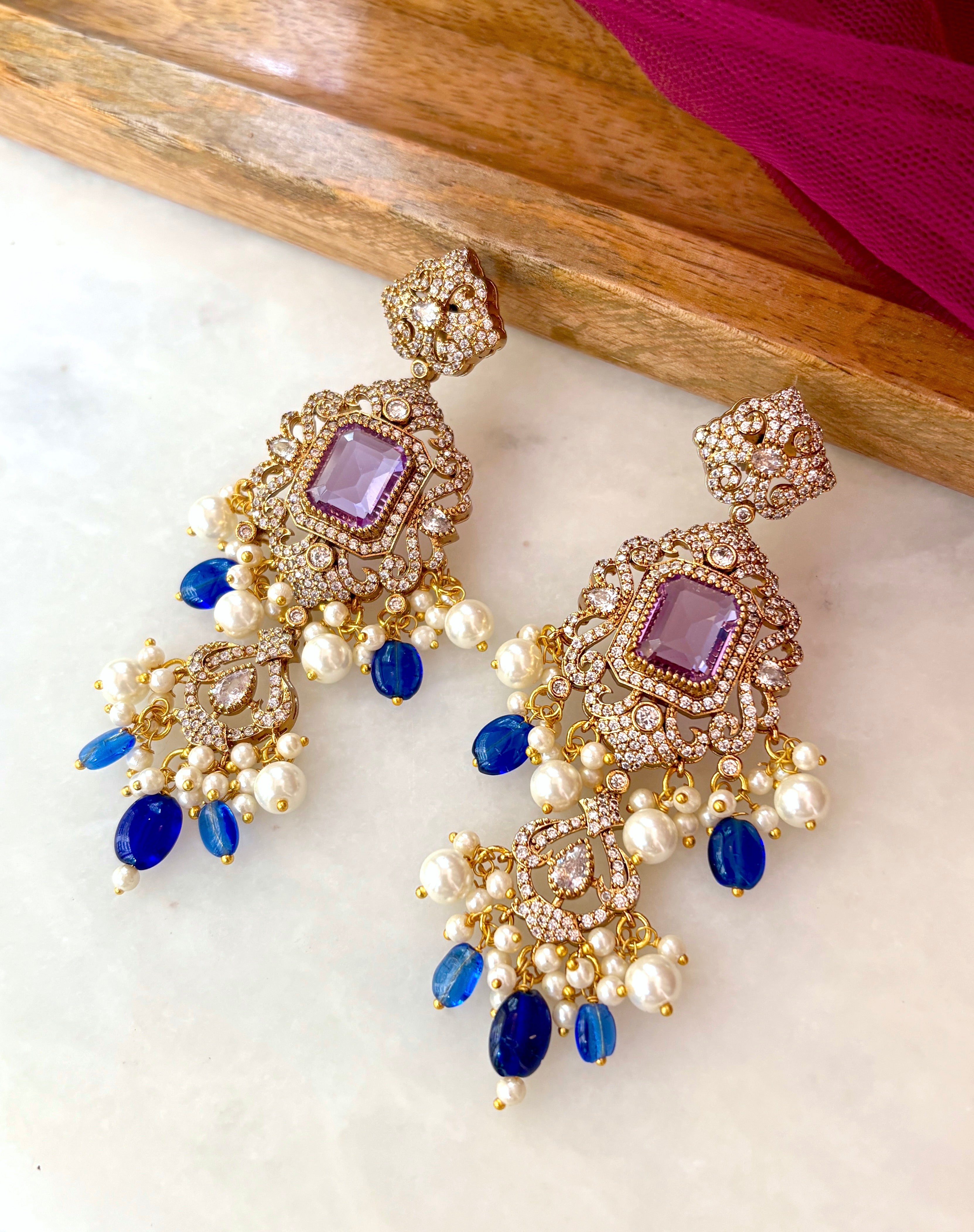 Anamika Ethnic Diamond Designer Earrings
