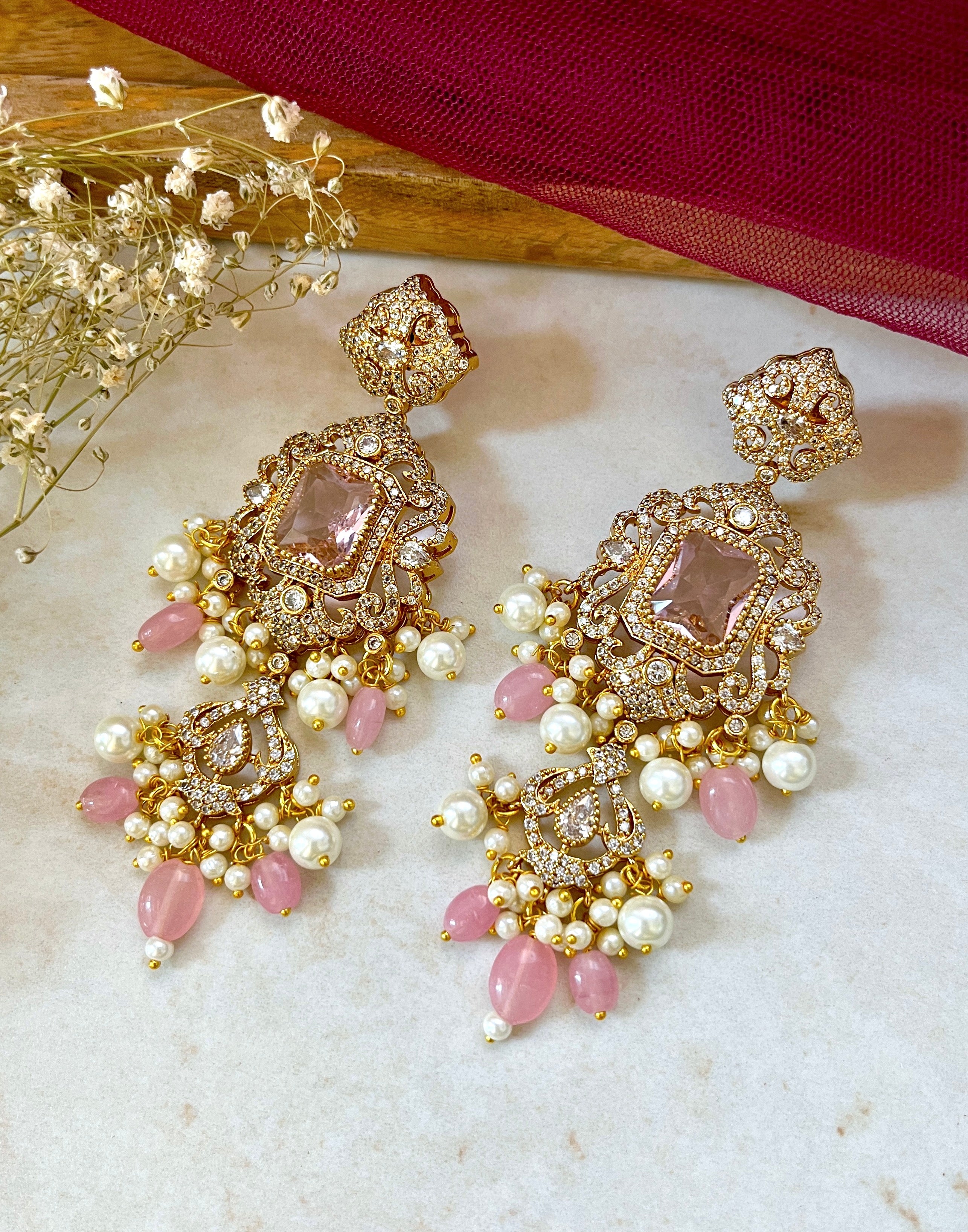 Anamika Ethnic Diamond Designer Earrings