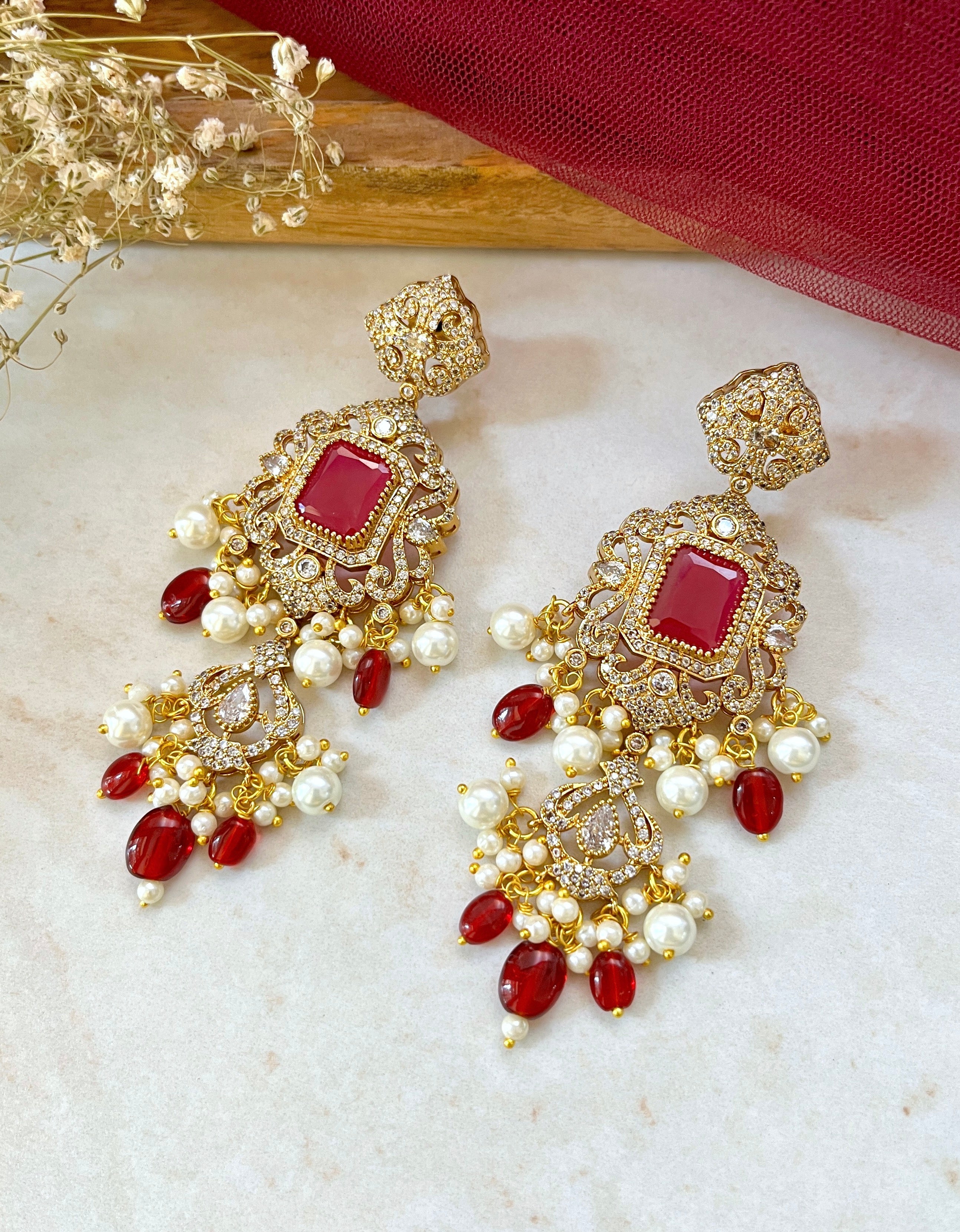 Anamika Ethnic Diamond Designer Earrings