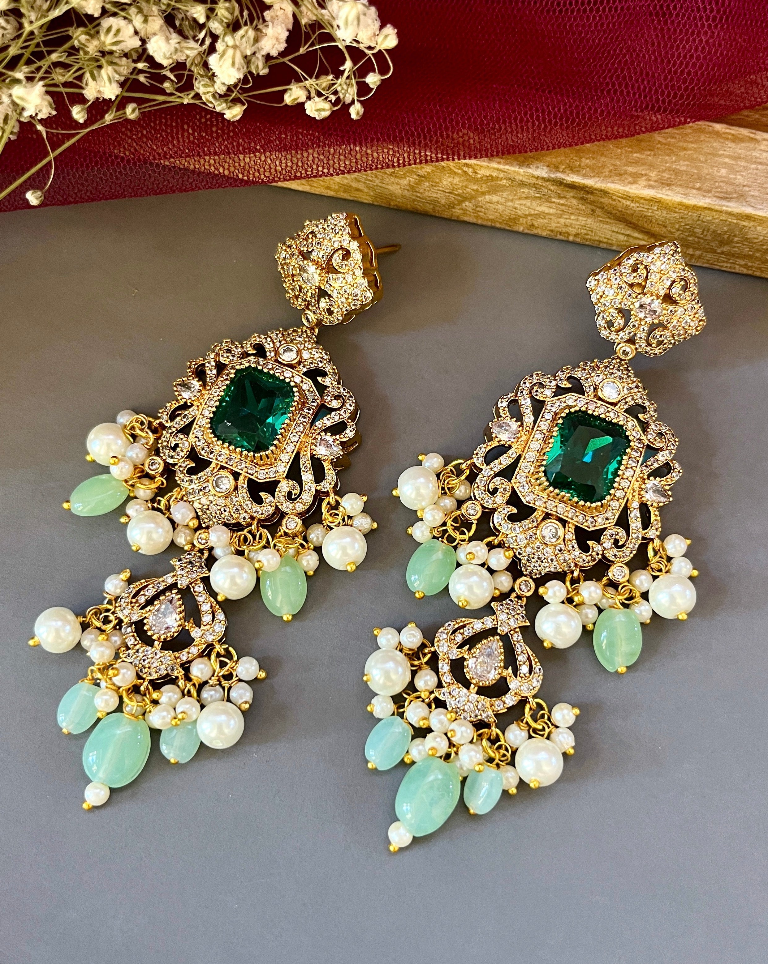 Anamika Ethnic Diamond Designer Earrings
