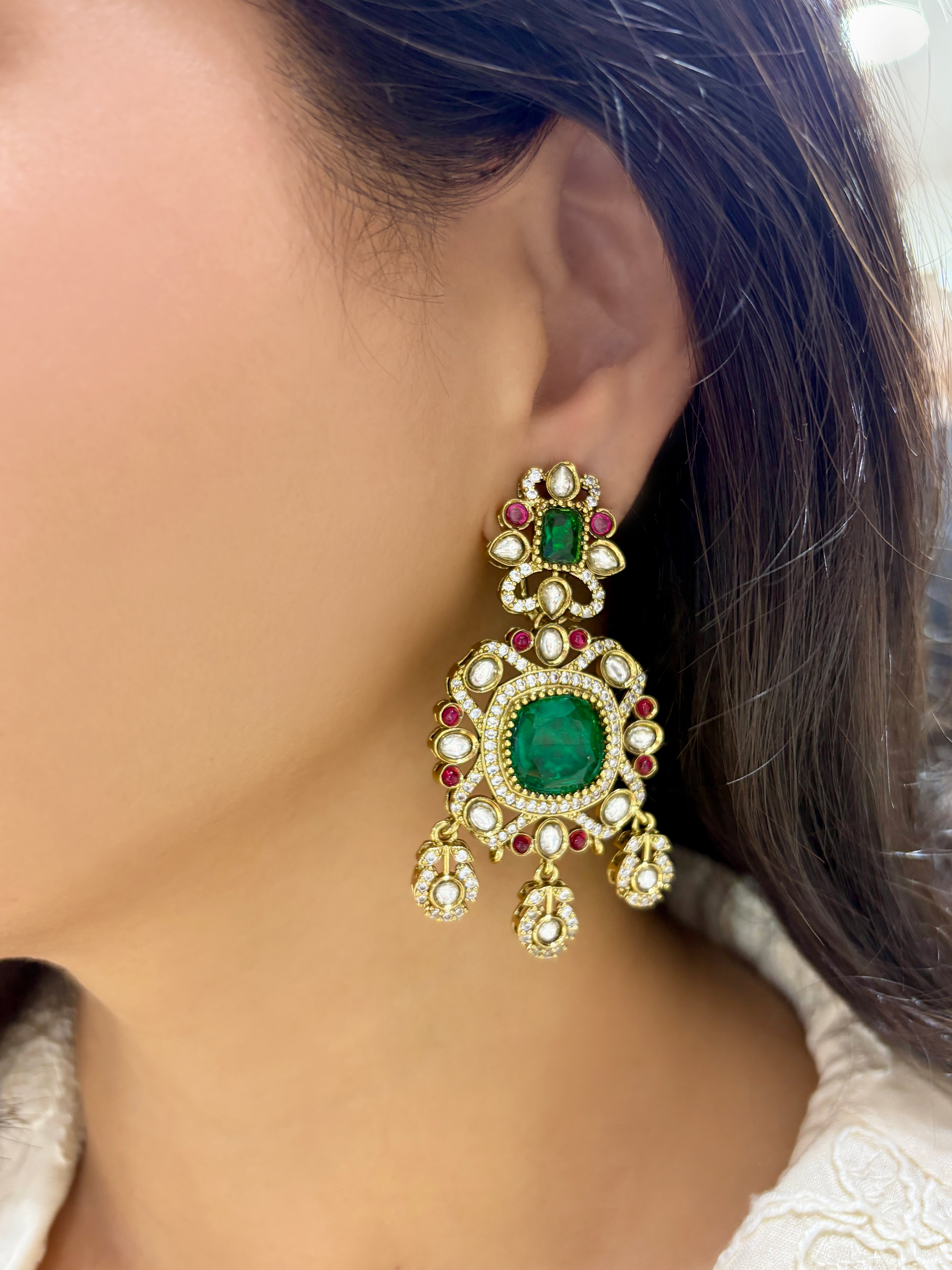 Amelia Polki Designer Earrings