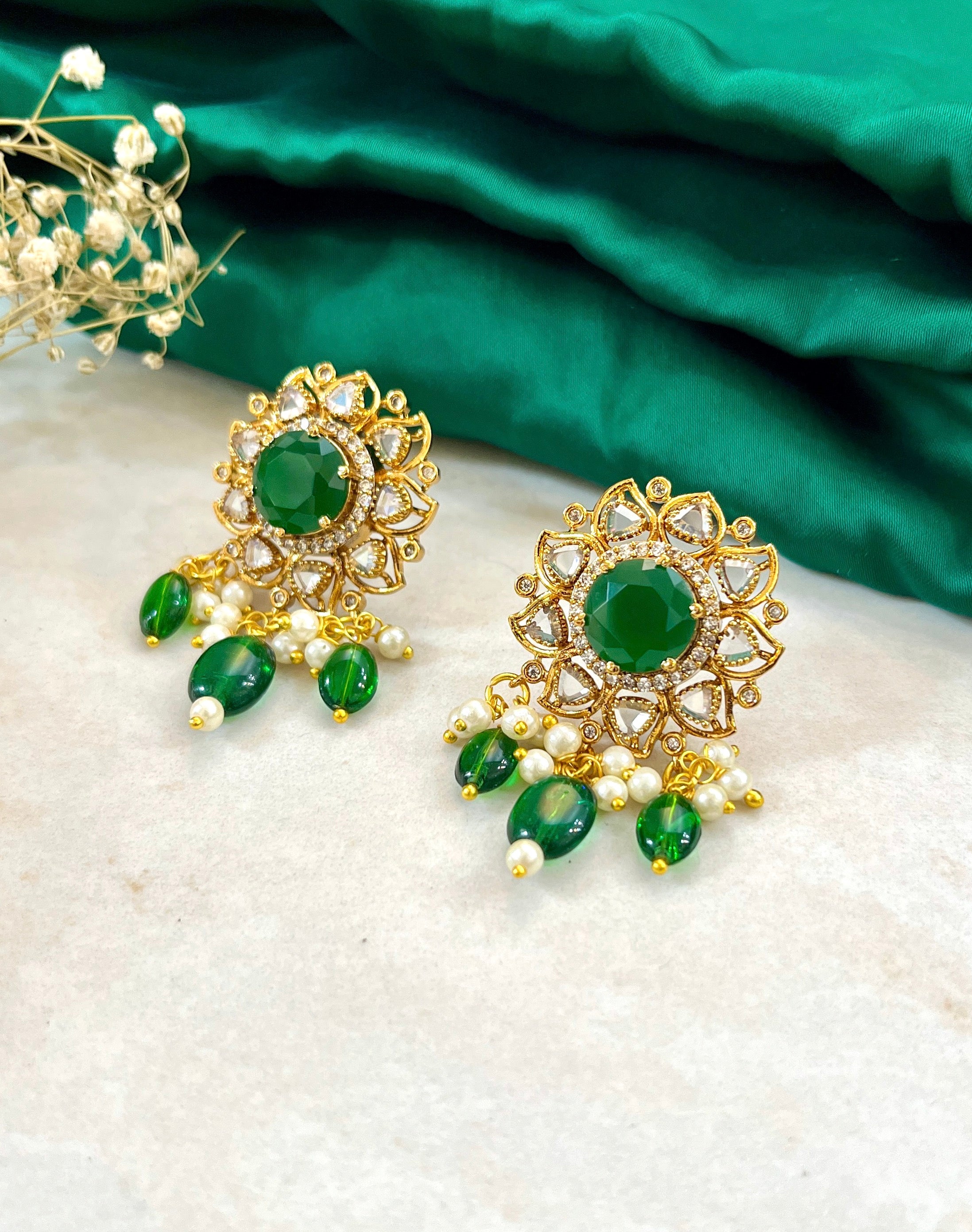 Malini Ethnic Diamond Studs