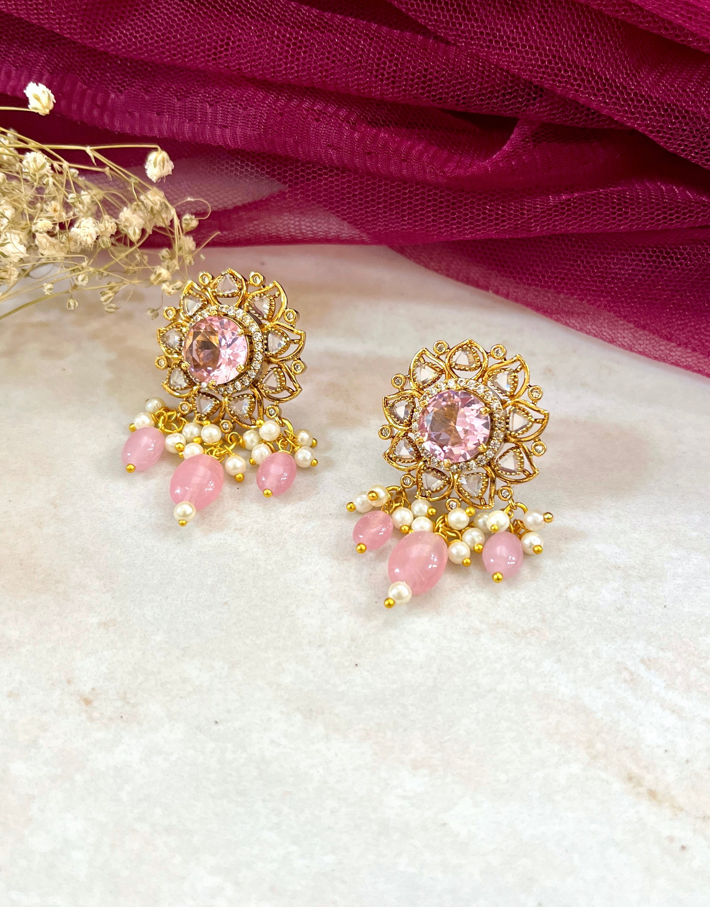 Malini Ethnic Diamond Studs