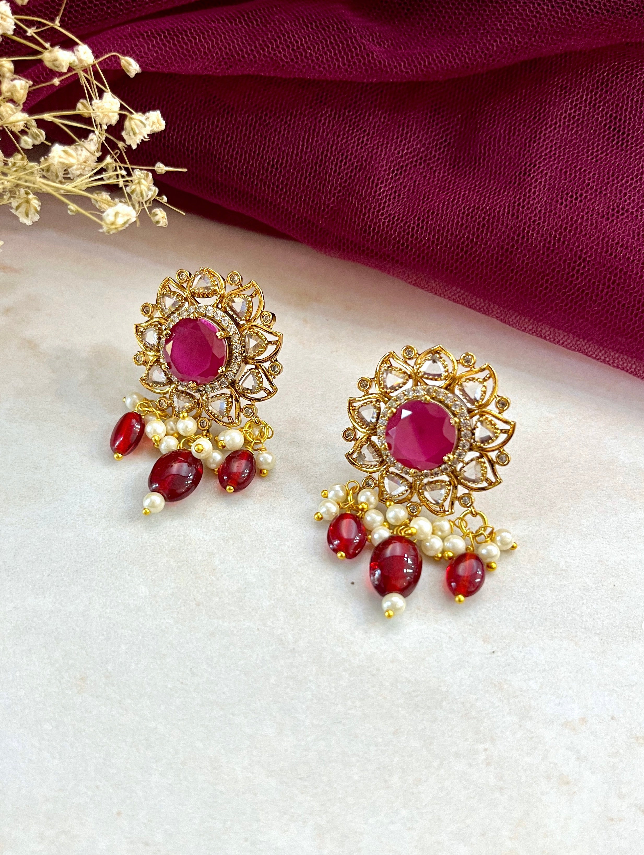 Malini Ethnic Diamond Studs