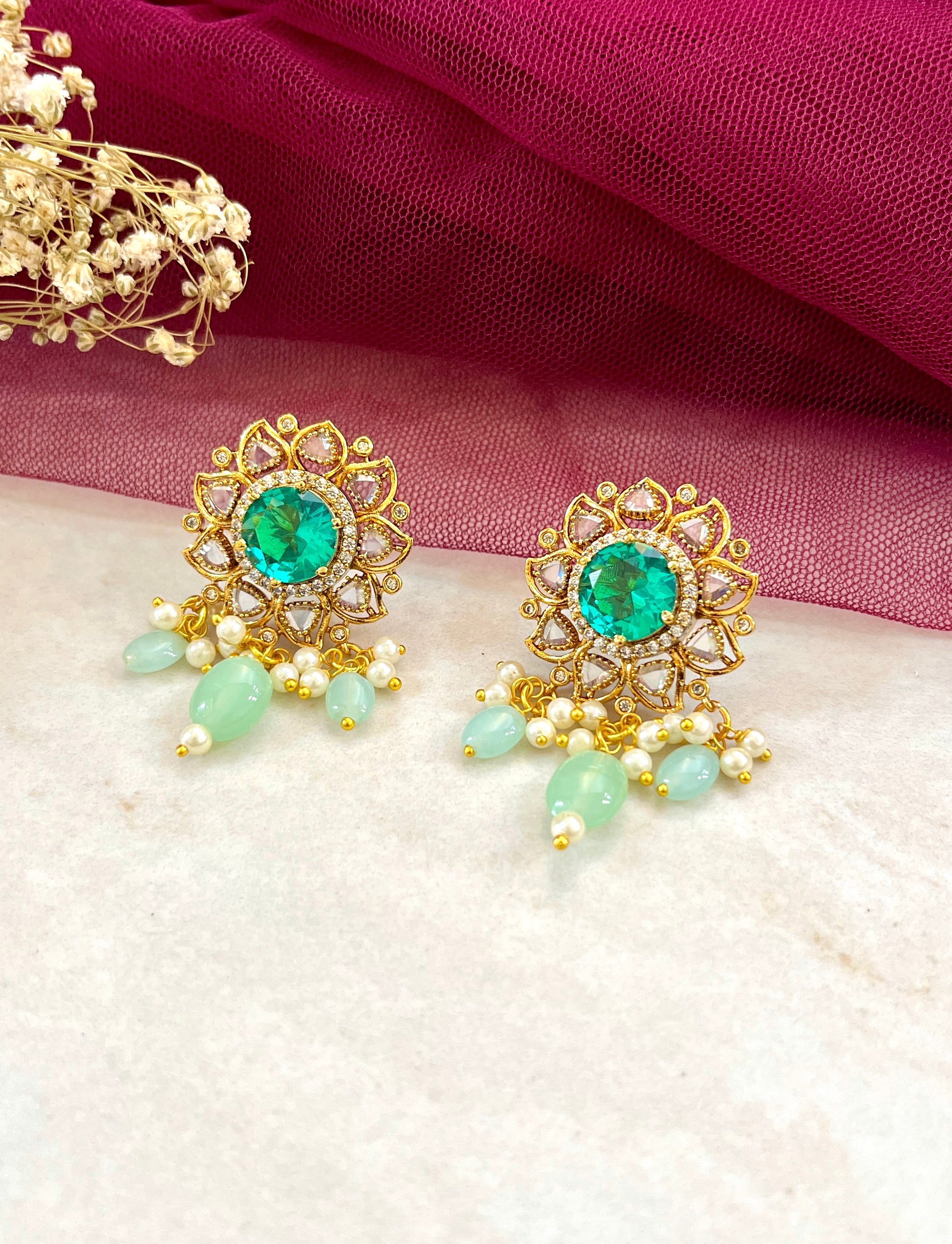 Malini Ethnic Diamond Studs