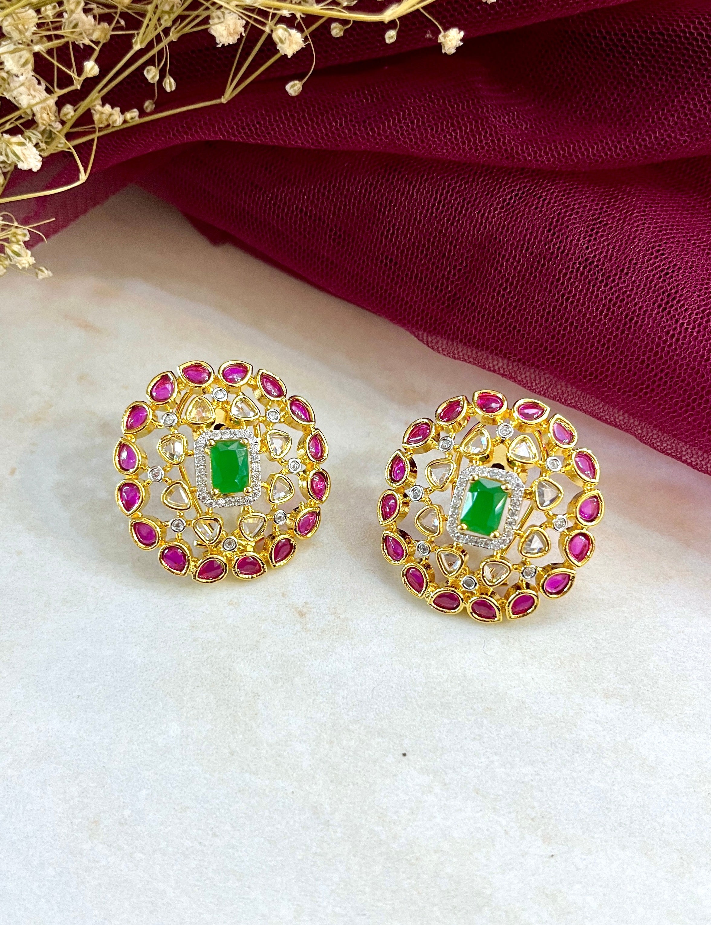 Jaya Polki Statement Studs