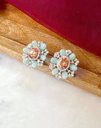 Minty Contemporary Oval Studs