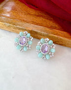Minty Contemporary Oval Studs