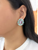 Minty Contemporary Oval Studs