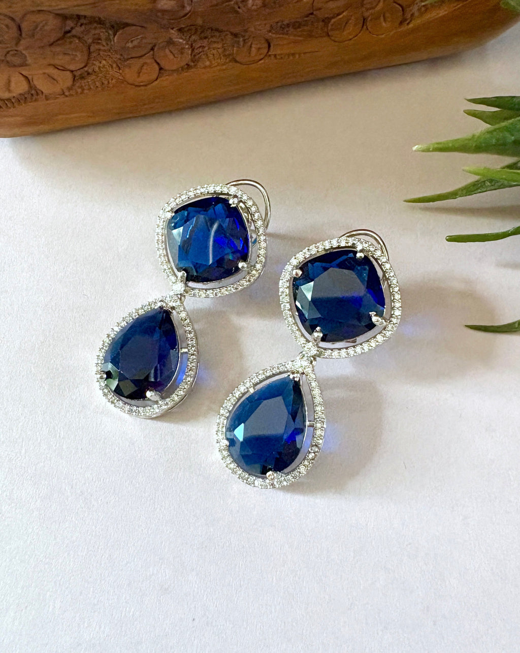 Cushion Drop Diamond Earrings