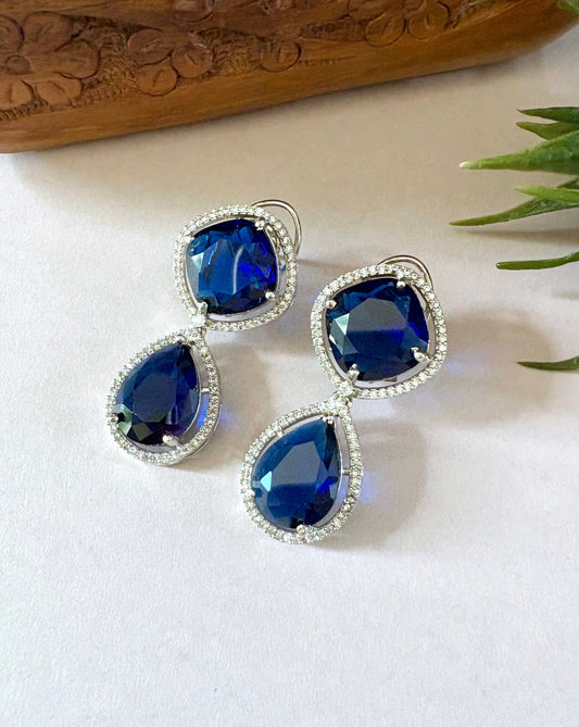 Cushion Drop Diamond Earrings