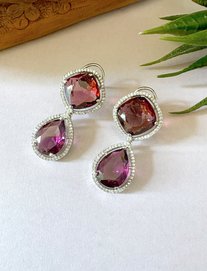 Cushion Drop Diamond Earrings