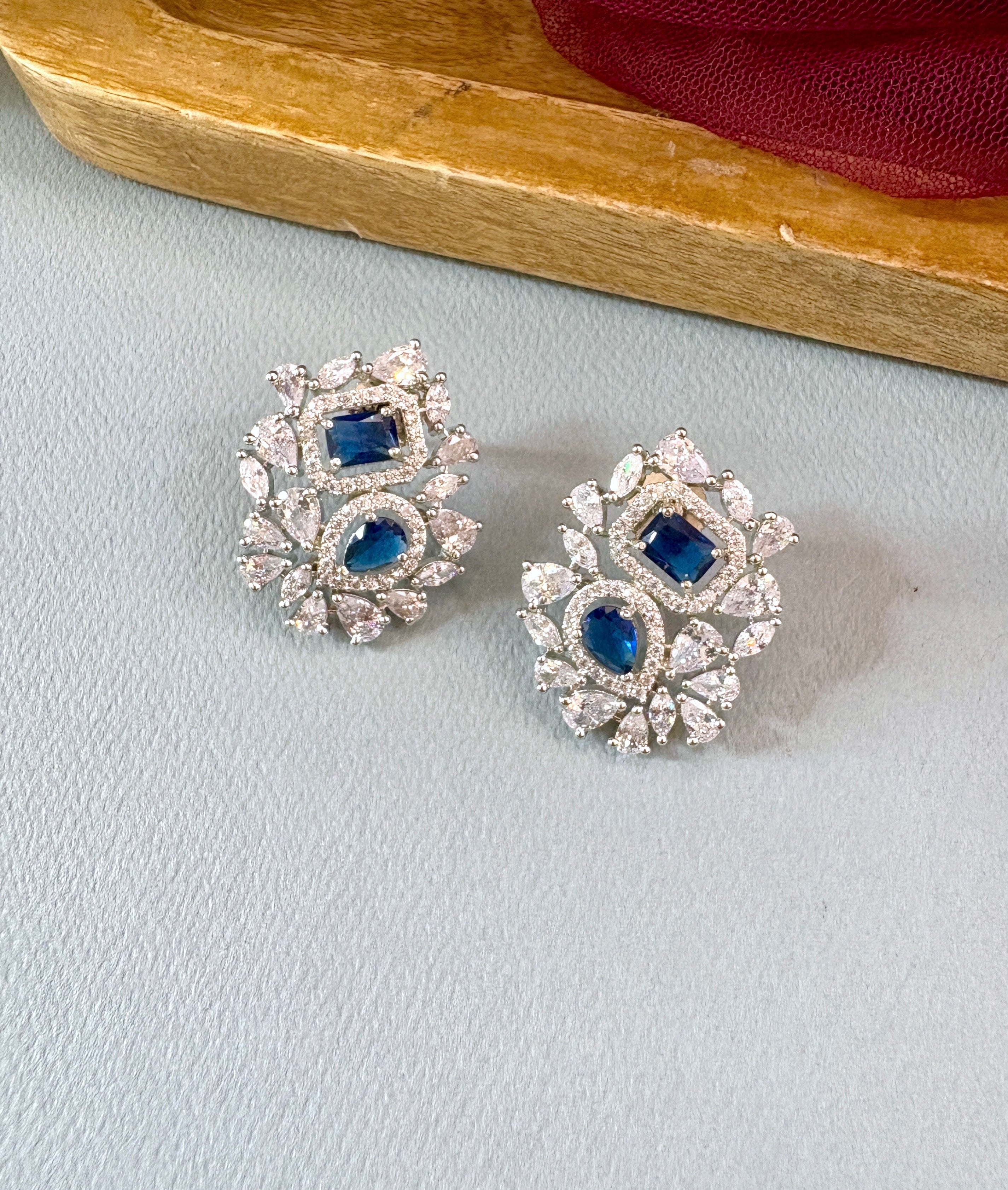 Gardenia Diamond Stud Earrings