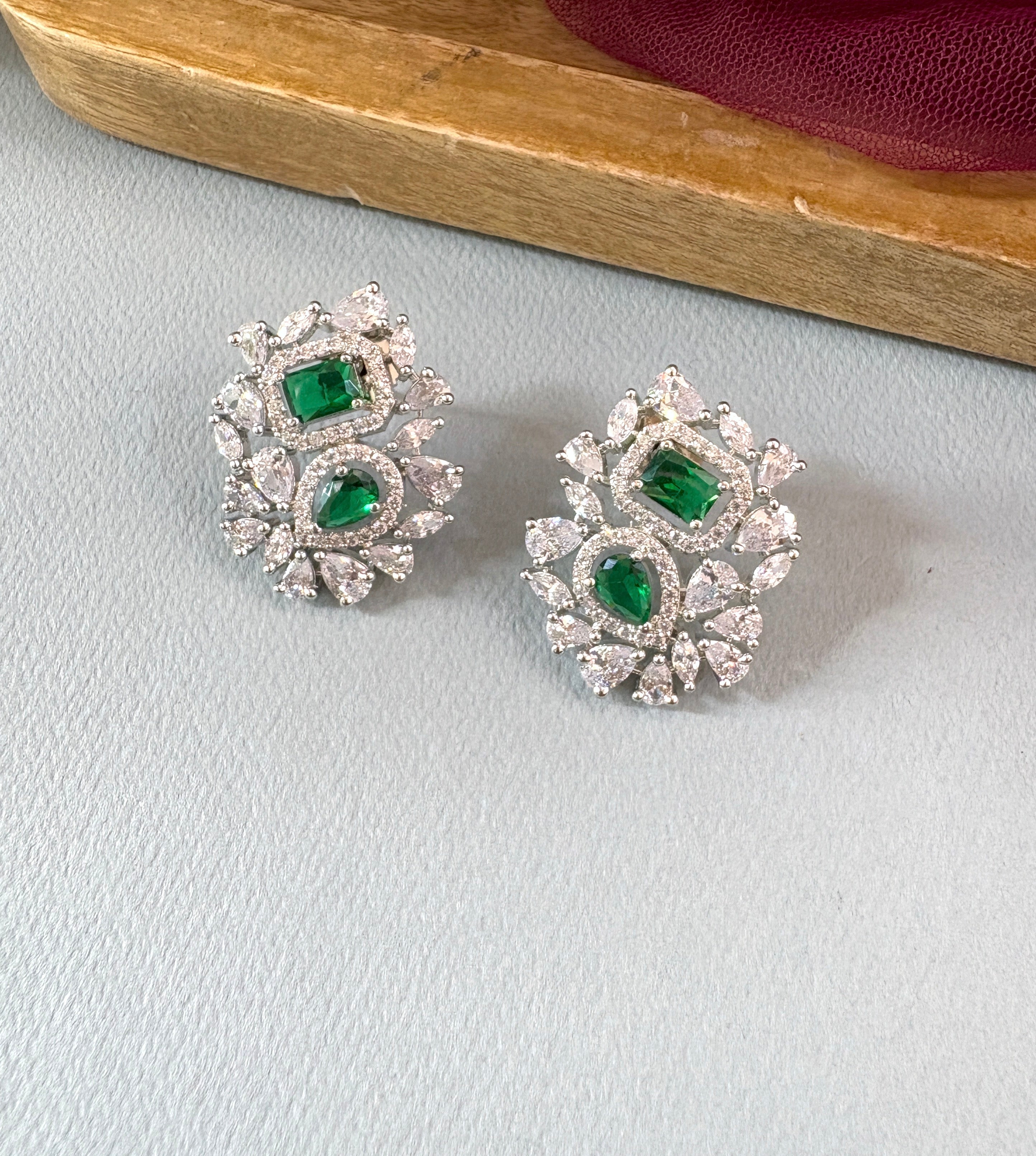 Gardenia Diamond Stud Earrings