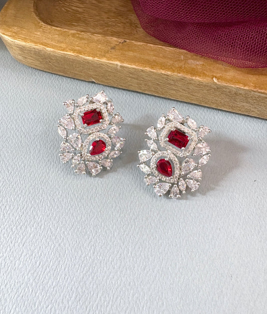 Gardenia Diamond Stud Earrings