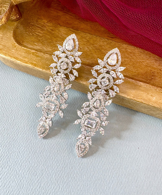 Frisca Artificial Diamond Earrings