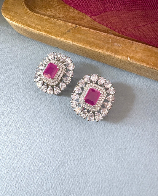Esta Emerald Diamond Studs