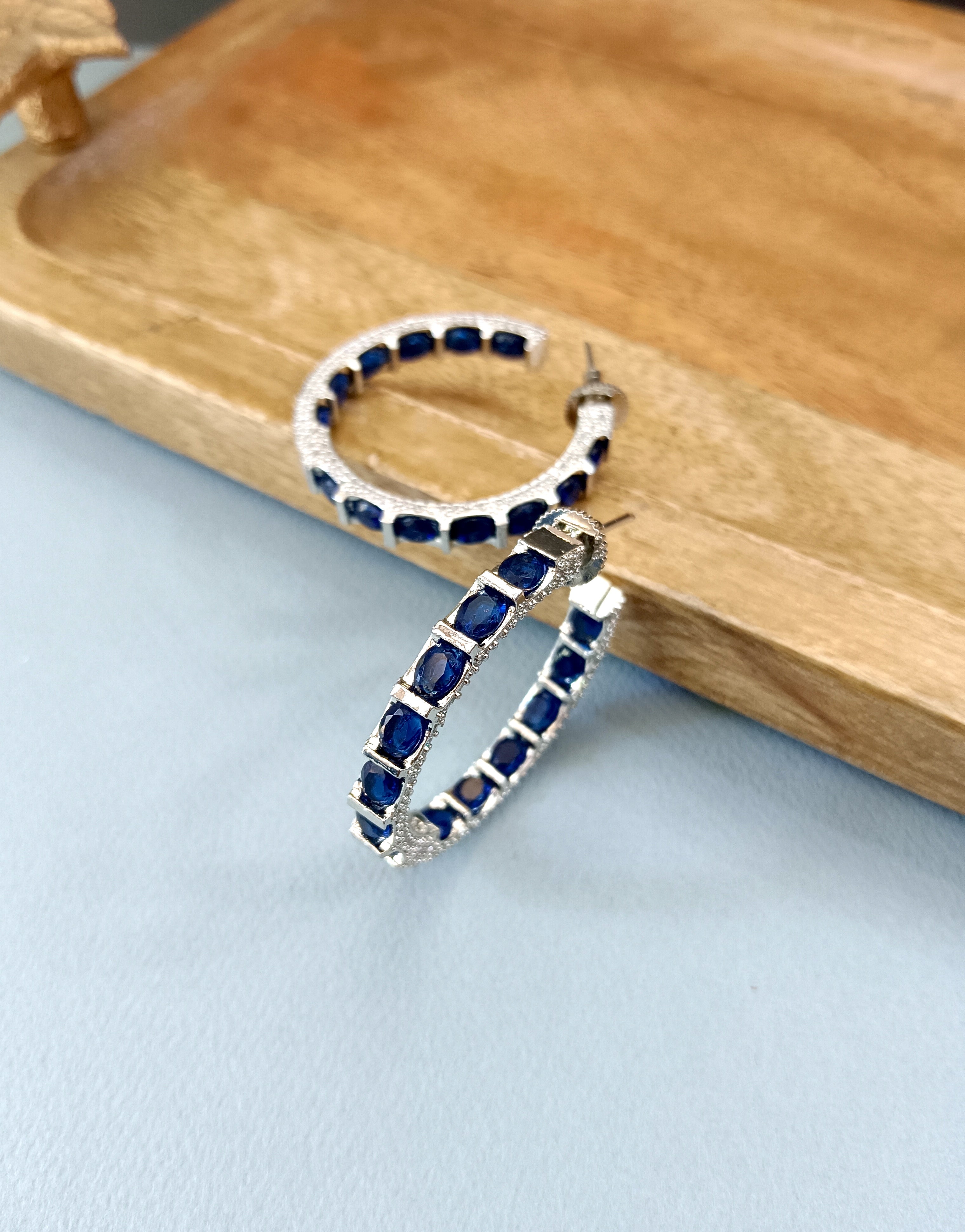 Athena Diamond & Color Stone Hoops