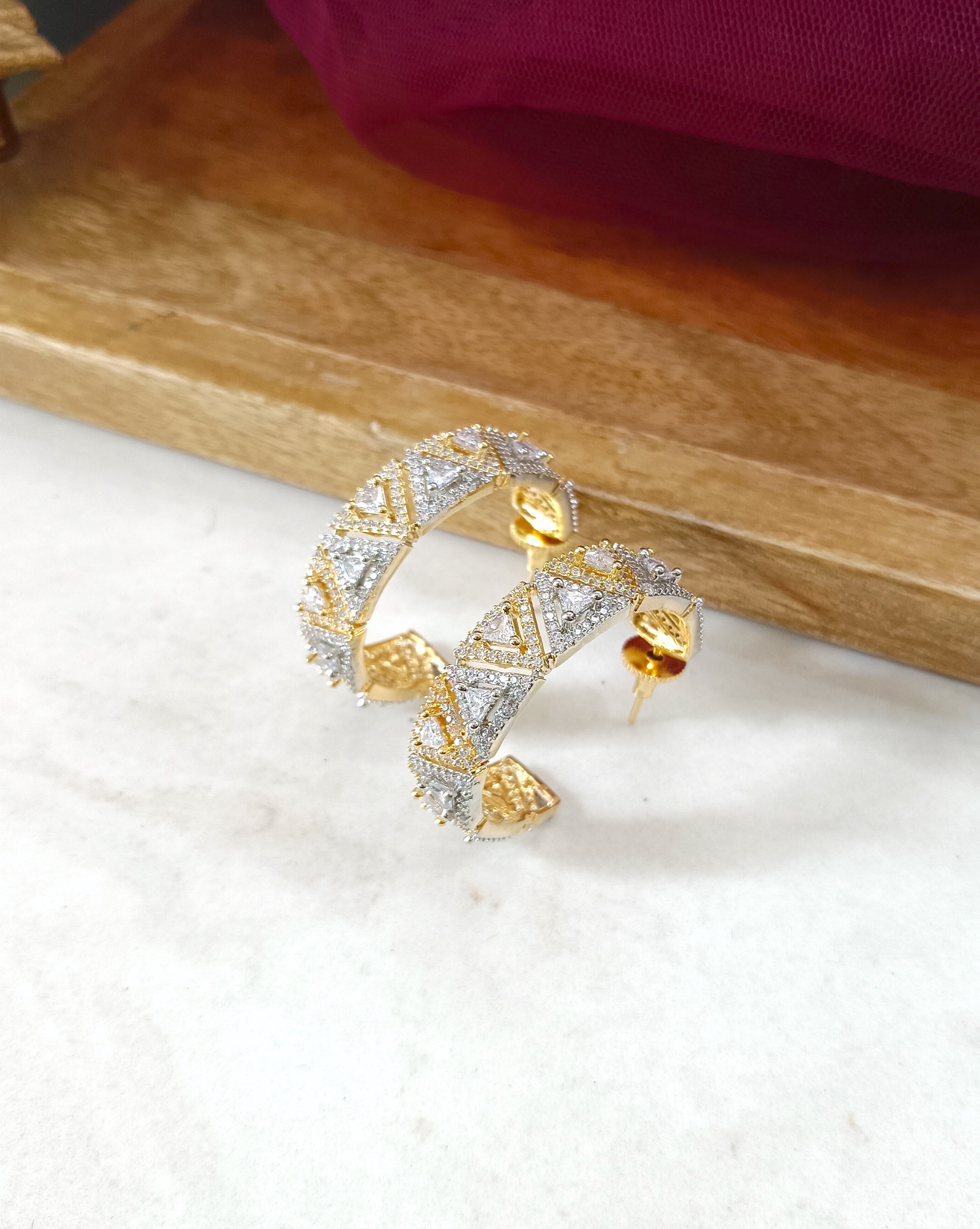 Maria Diamond Statement Hoops